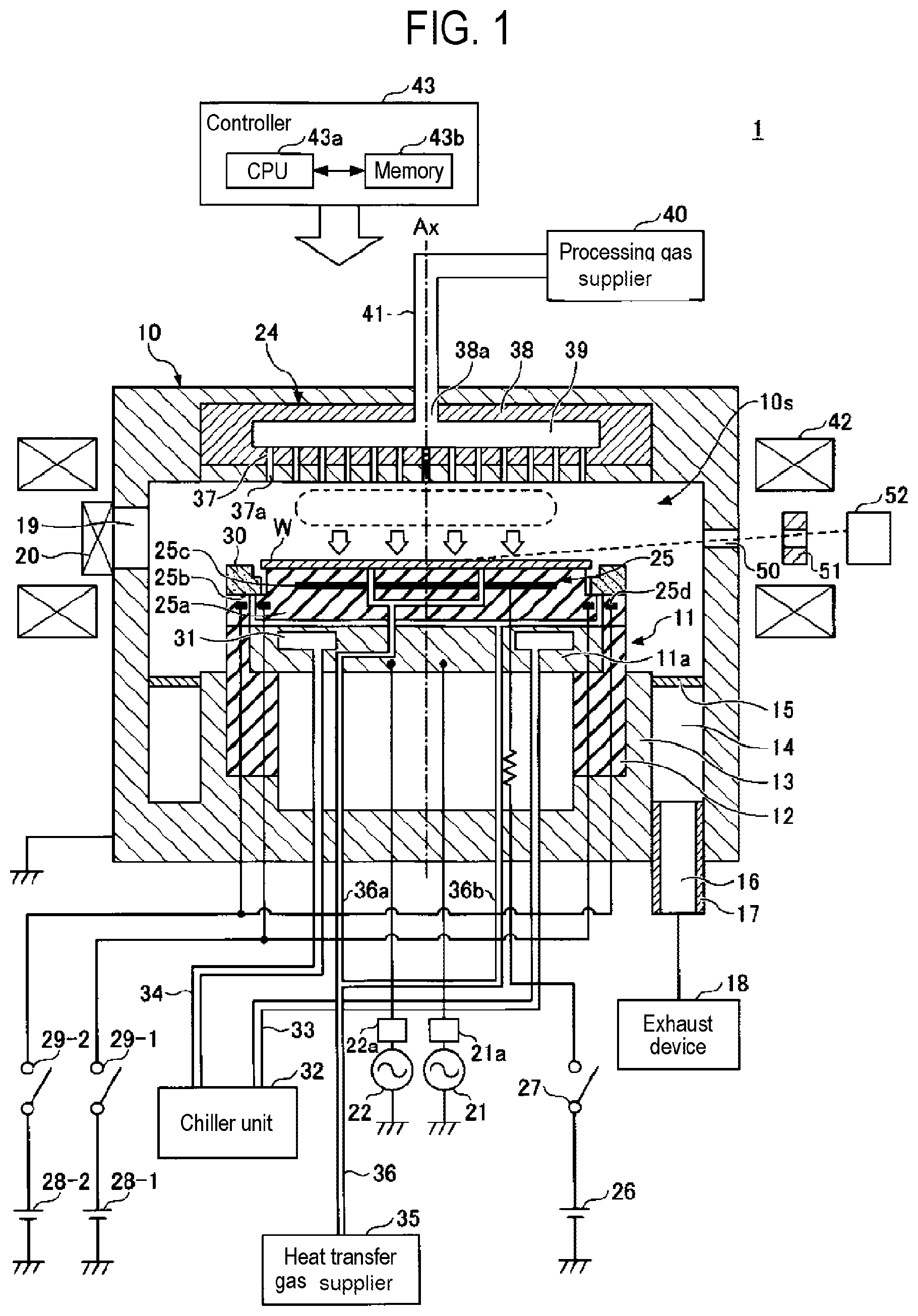 Patent US11854767 — Measuring method and plasma processing apparatus — Figure 1