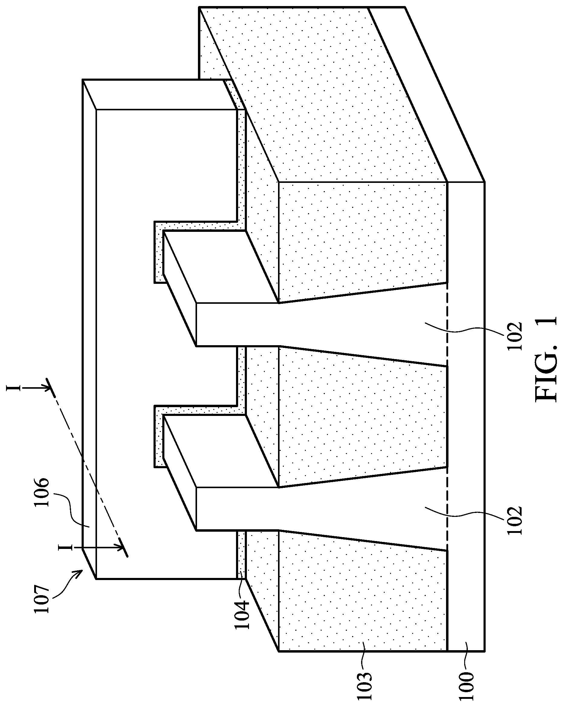 Patent US11854796 — Semiconductor device structure with gate spacer — Figure 1