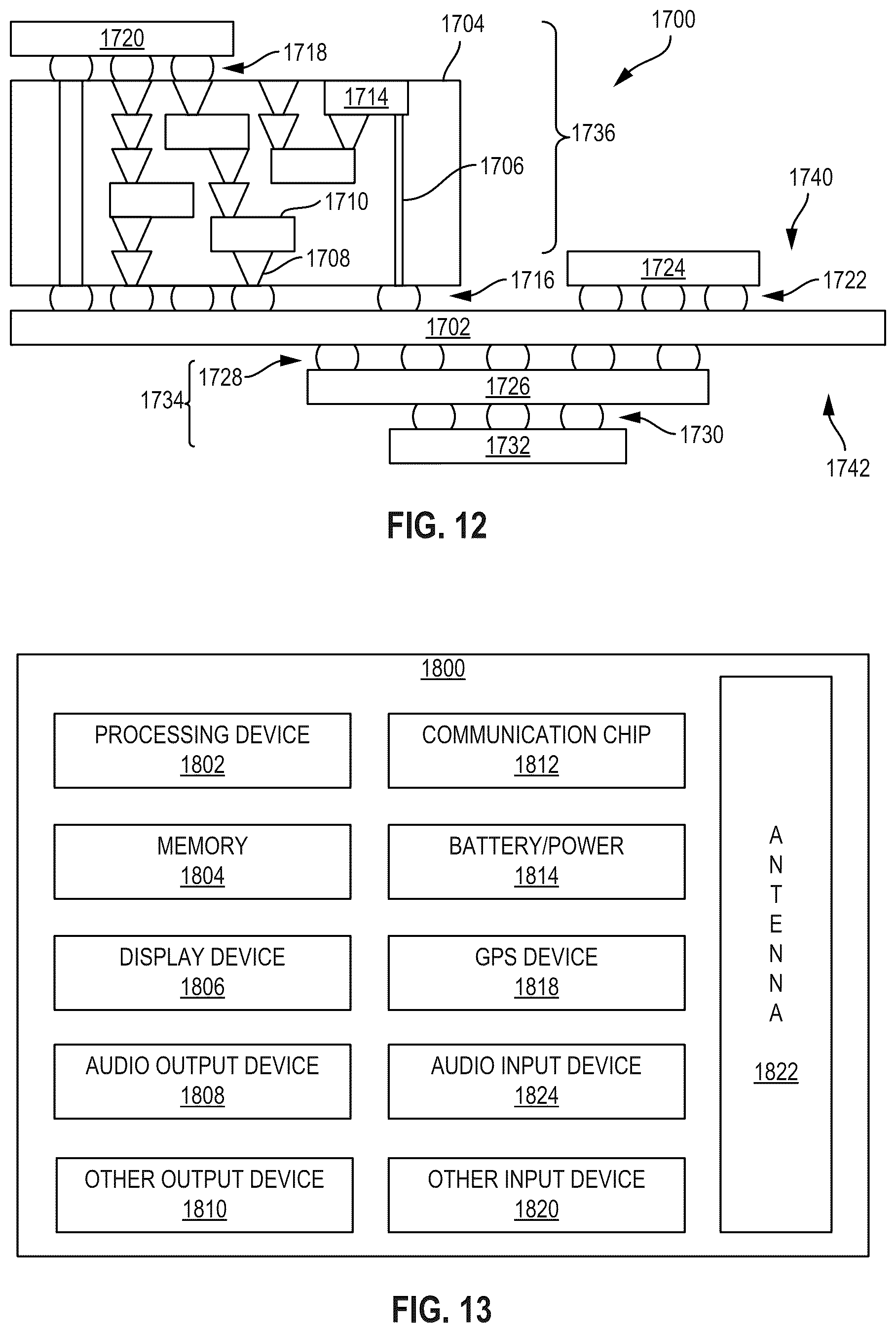 Patent US11854834 Figure 11 – Integrated circuit package supports