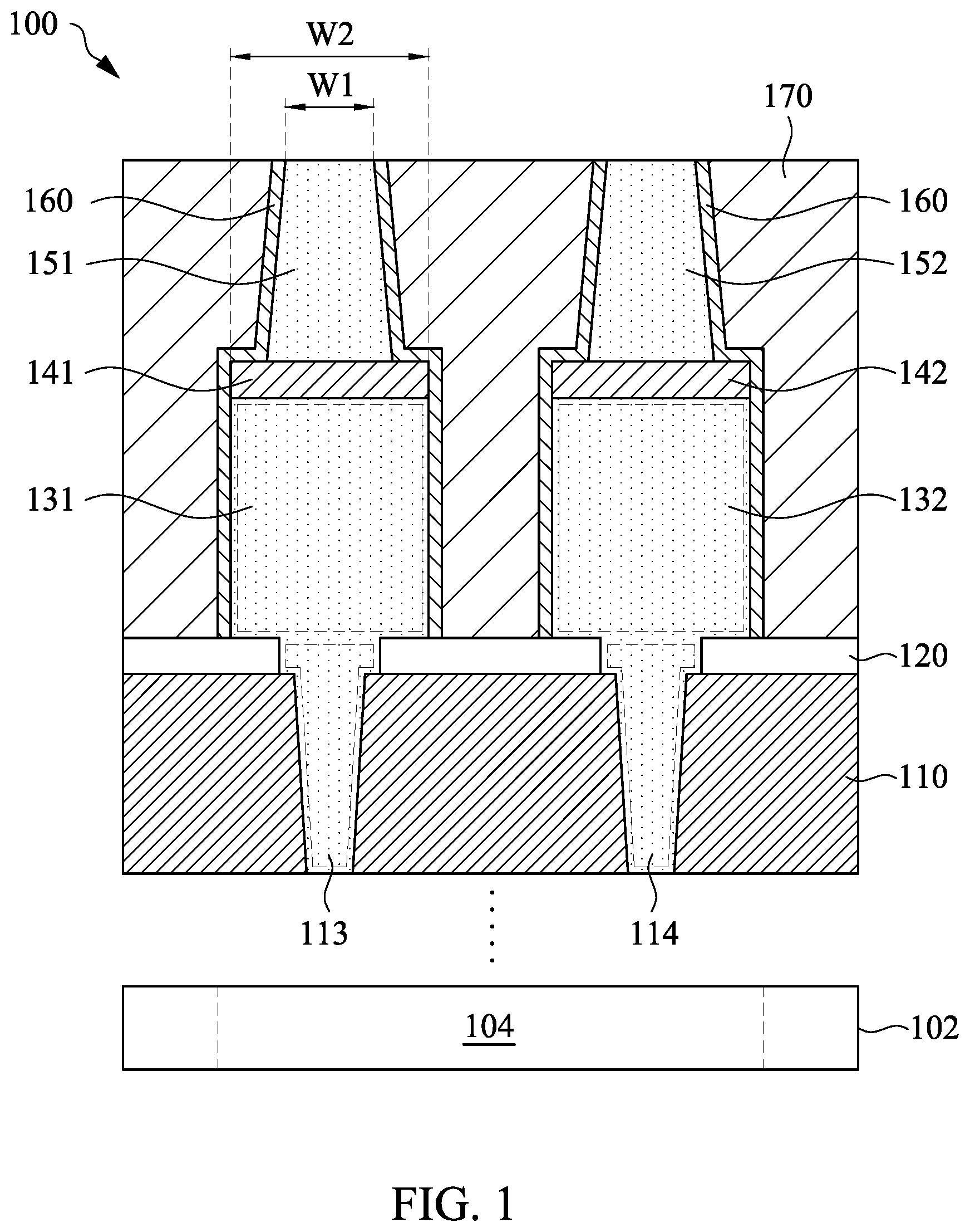 Patent US11854836 — Semiconductor device — Figure 1