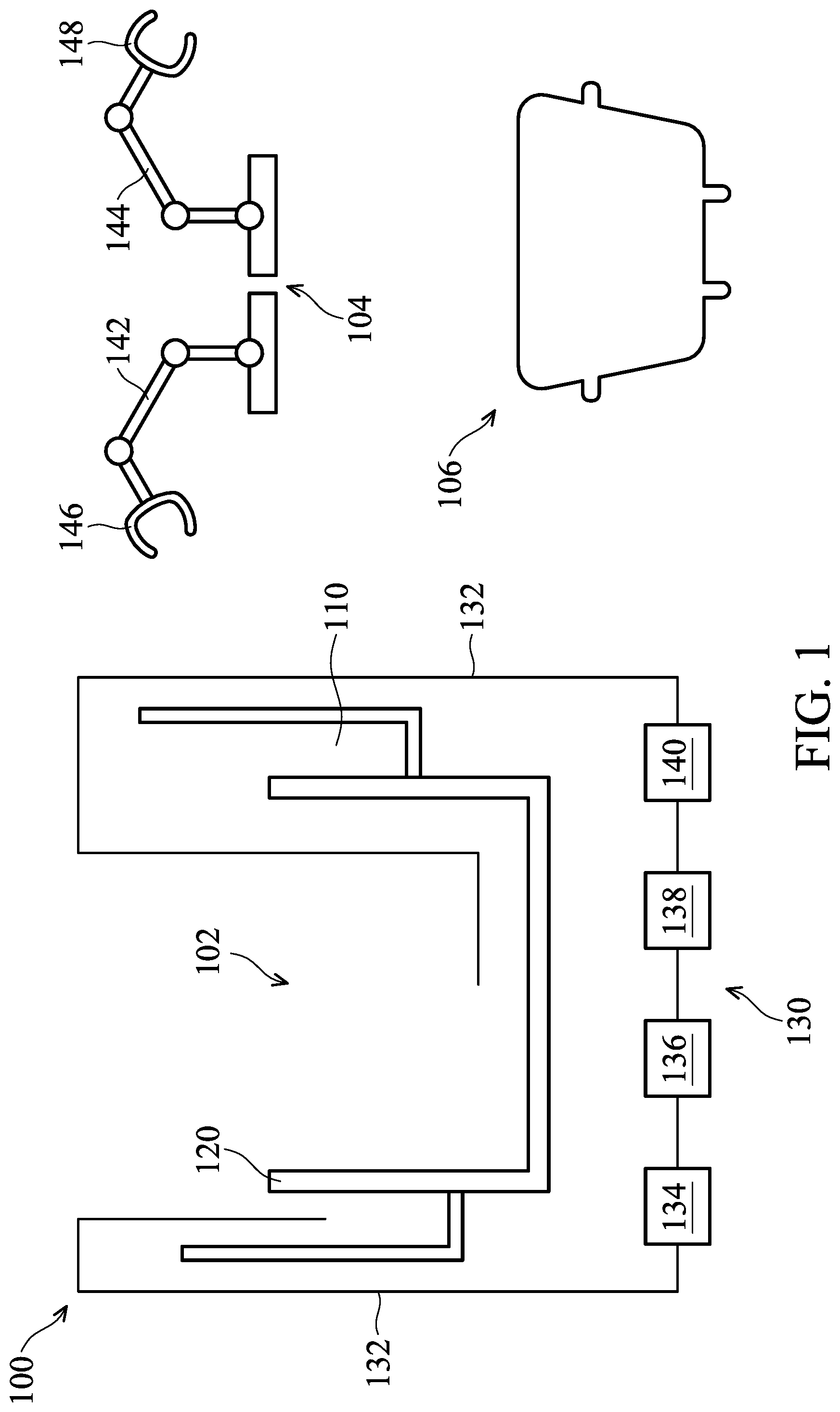 Patent US11854841 — Space filling device for wet bench — Figure 1