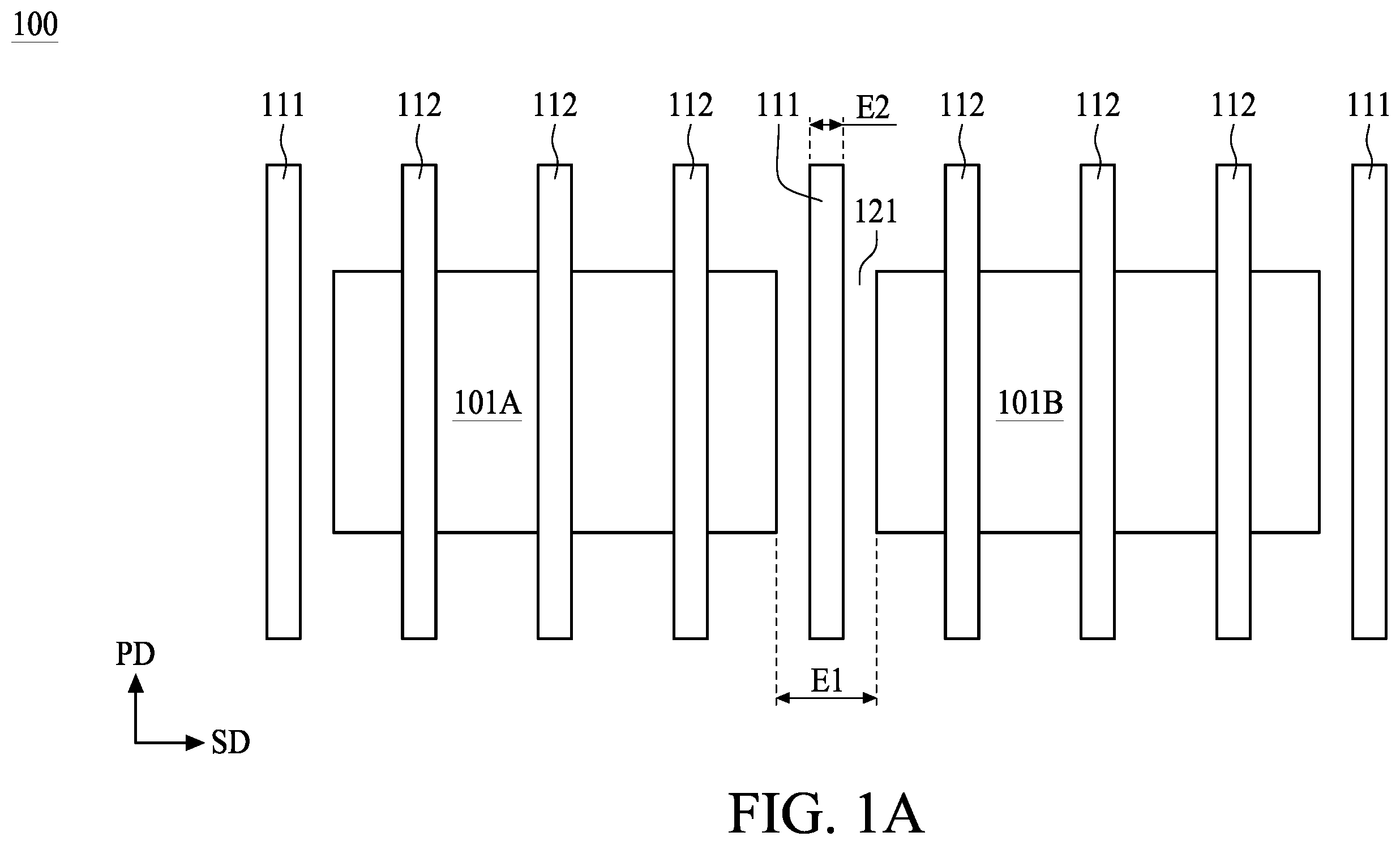 Patent US11854863 — Semiconductor device including an isolation region having an edge being covered and manufacturing method for the same — Figure 1