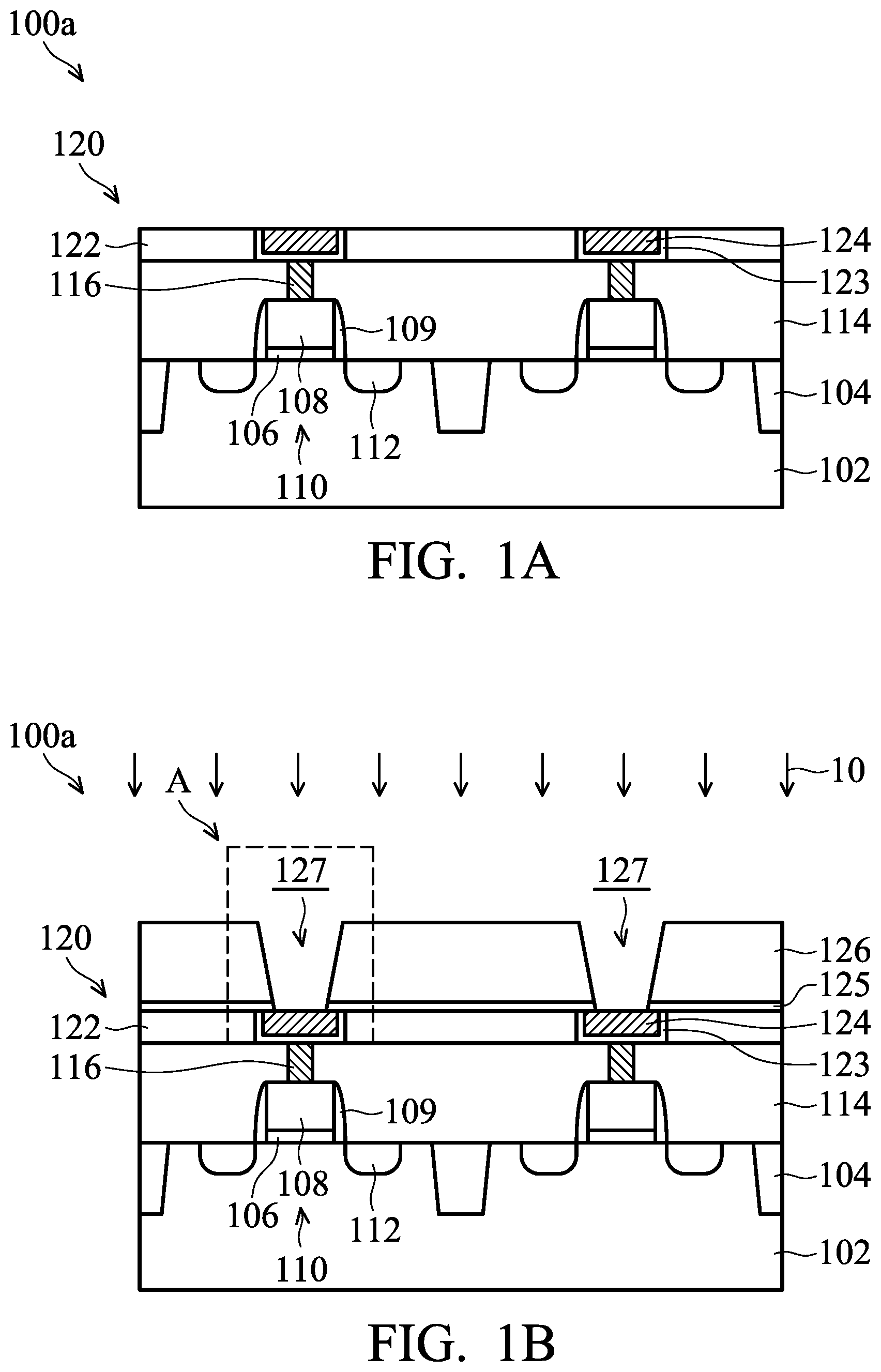 Patent US11854872 — Semiconductor device structure with interconnect structure and method for forming the same — Figure 1