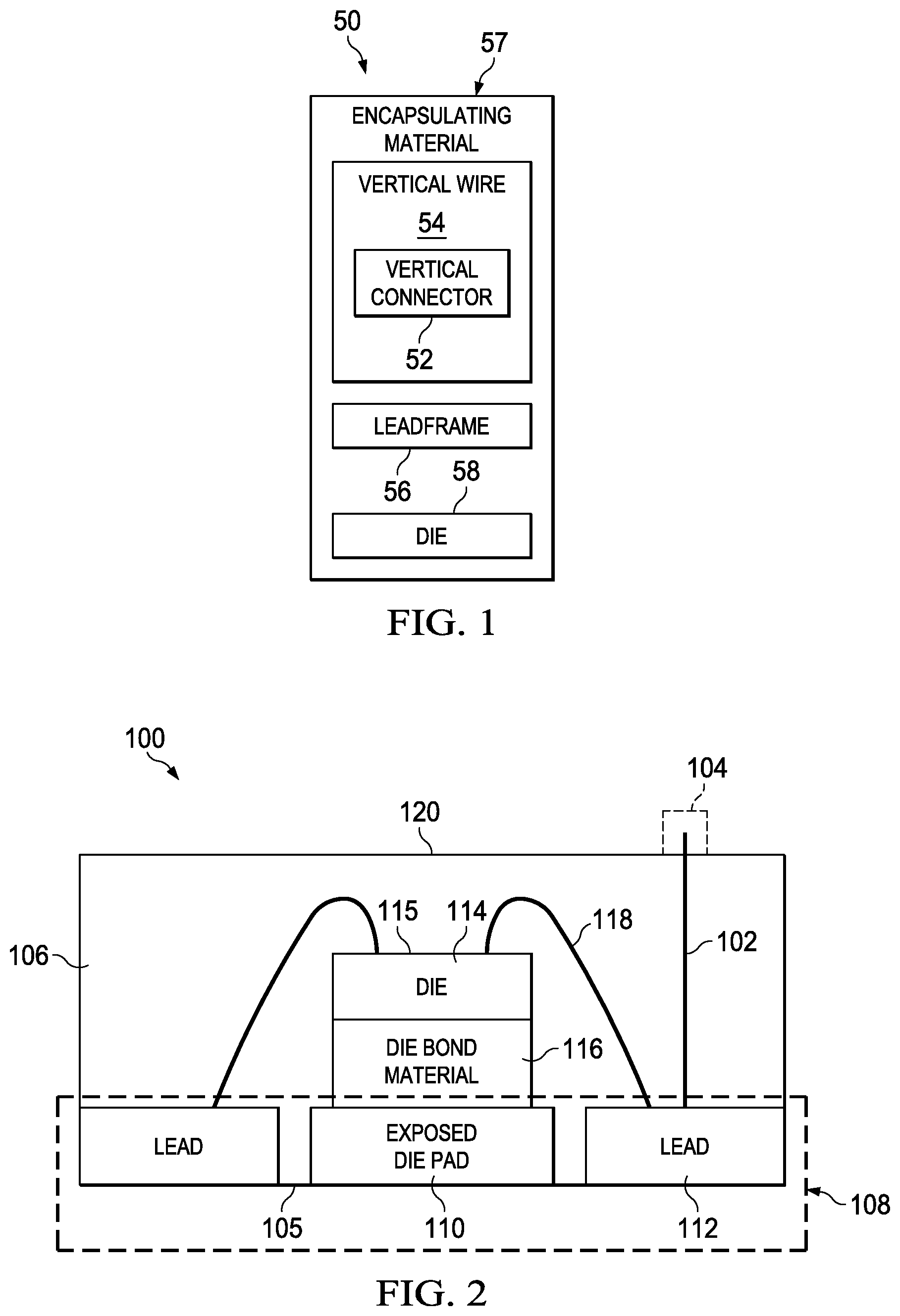 Patent US11854947 Figure 1 – Integrated circuit chip with a vertical connector