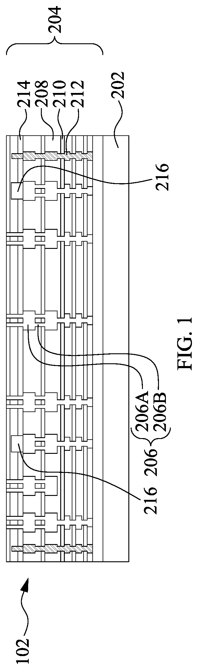 Patent US11854969 — Semiconductor structure and method for forming thereof — Figure 1