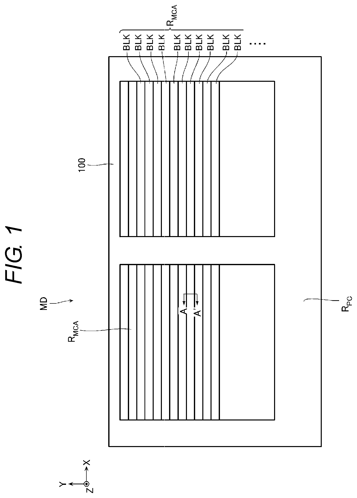 Patent US11854971 — Semiconductor storage device and manufacturing method thereof — Figure 1