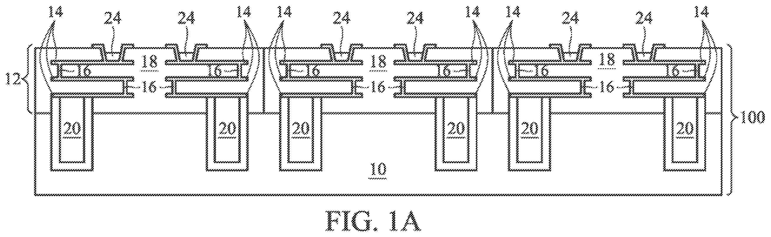 Patent US11854990 — Method for forming a semiconductor device having TSV formed through a silicon interposer and a second silicon substrate with cavity covering a second die — Figure 1