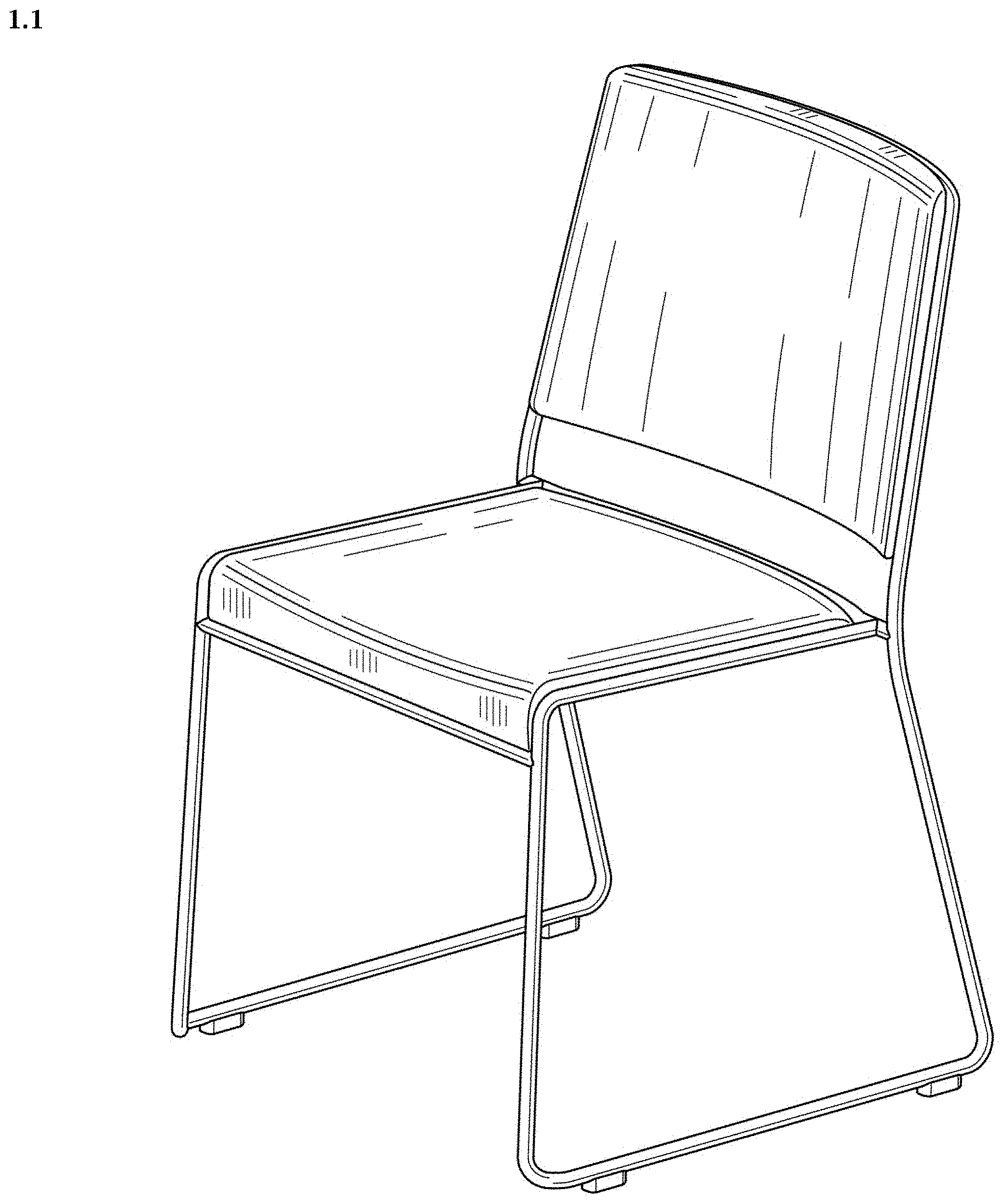 Patent USD0999549 — Chair — Figure 1