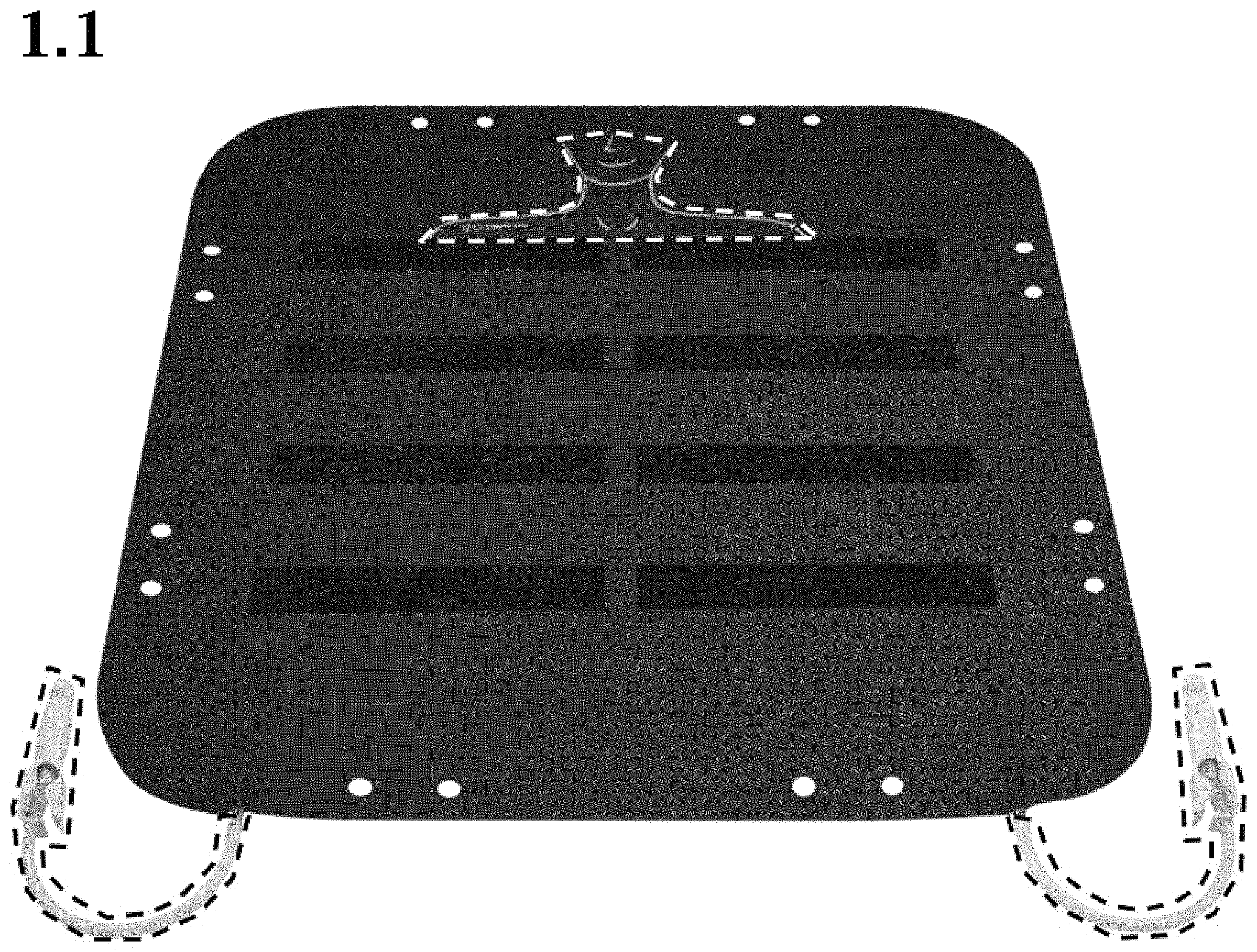 Patent USD0999567 — Turning aid air mattress with a left and a right inflatable chamber — Figure 1