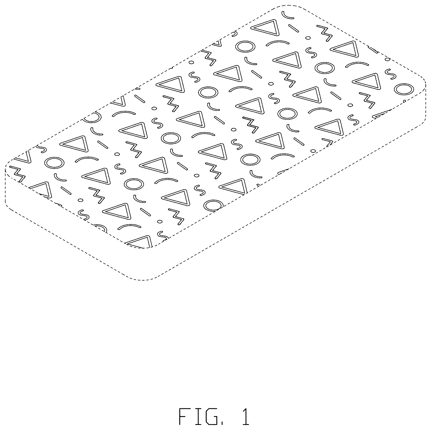 Patent USD0999568 — Bed mattress with pattern — Figure 1