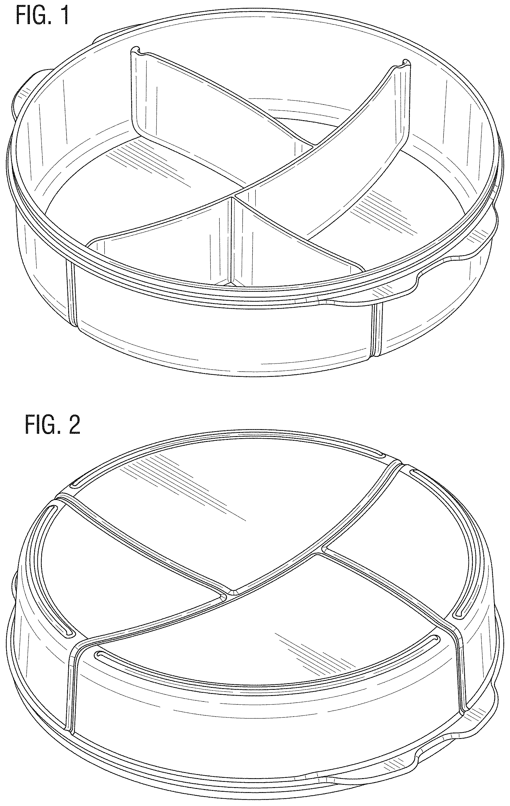 Patent USD0999595 — Divided food bowl — Figure 1