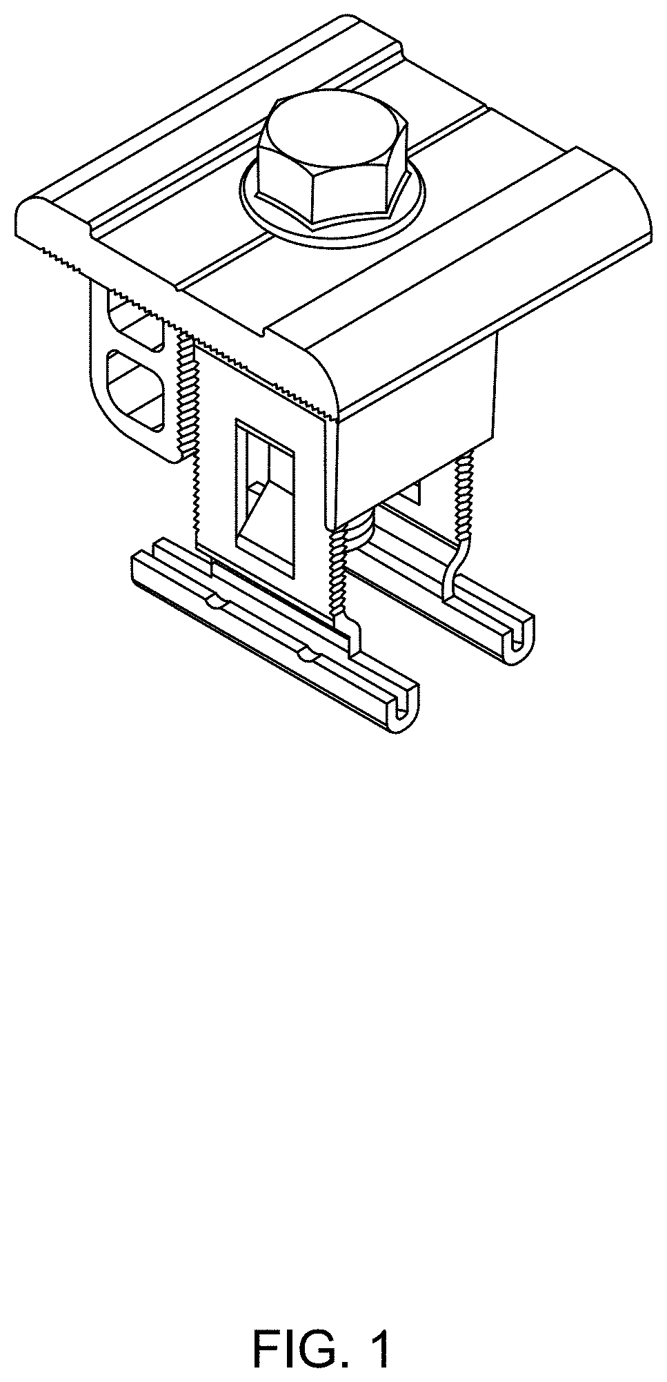 Patent USD0999612 Figure 1 – Universal clamp assembly for solar panel assemblies