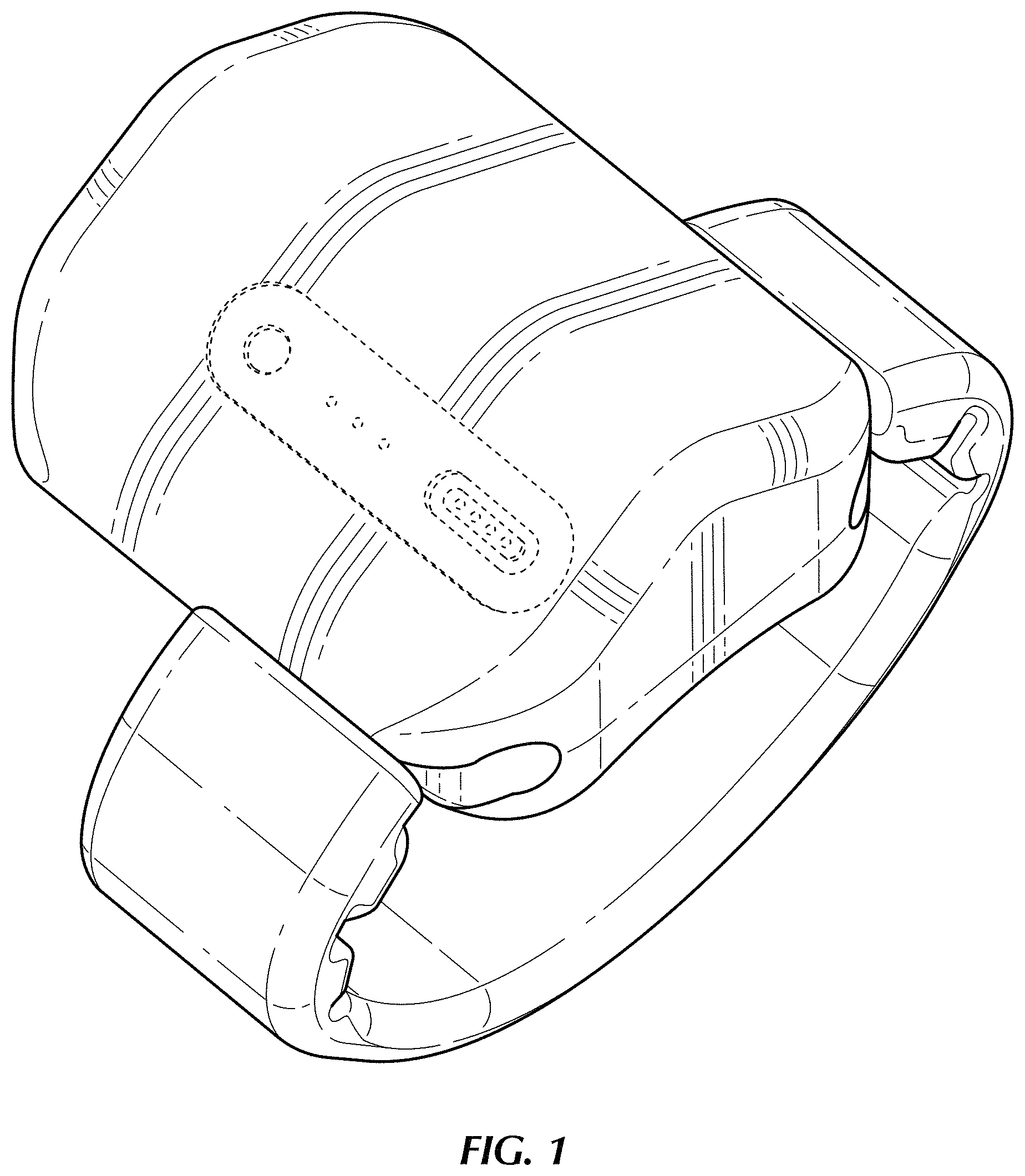 Patent USD0999652 Figure 1 – Personal tracking device and strap