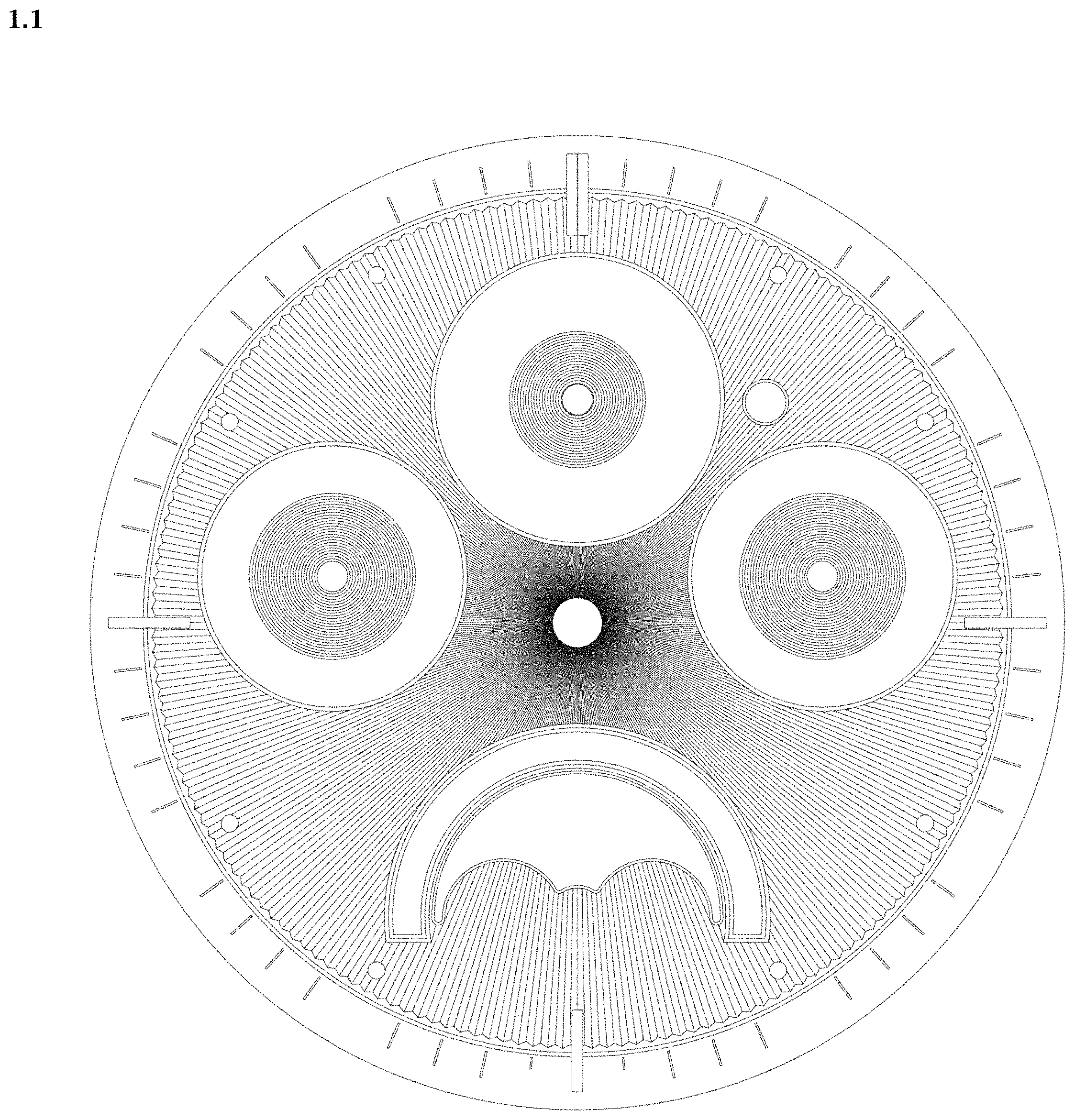 Patent USD0999662 — Watch dial — Figure 1