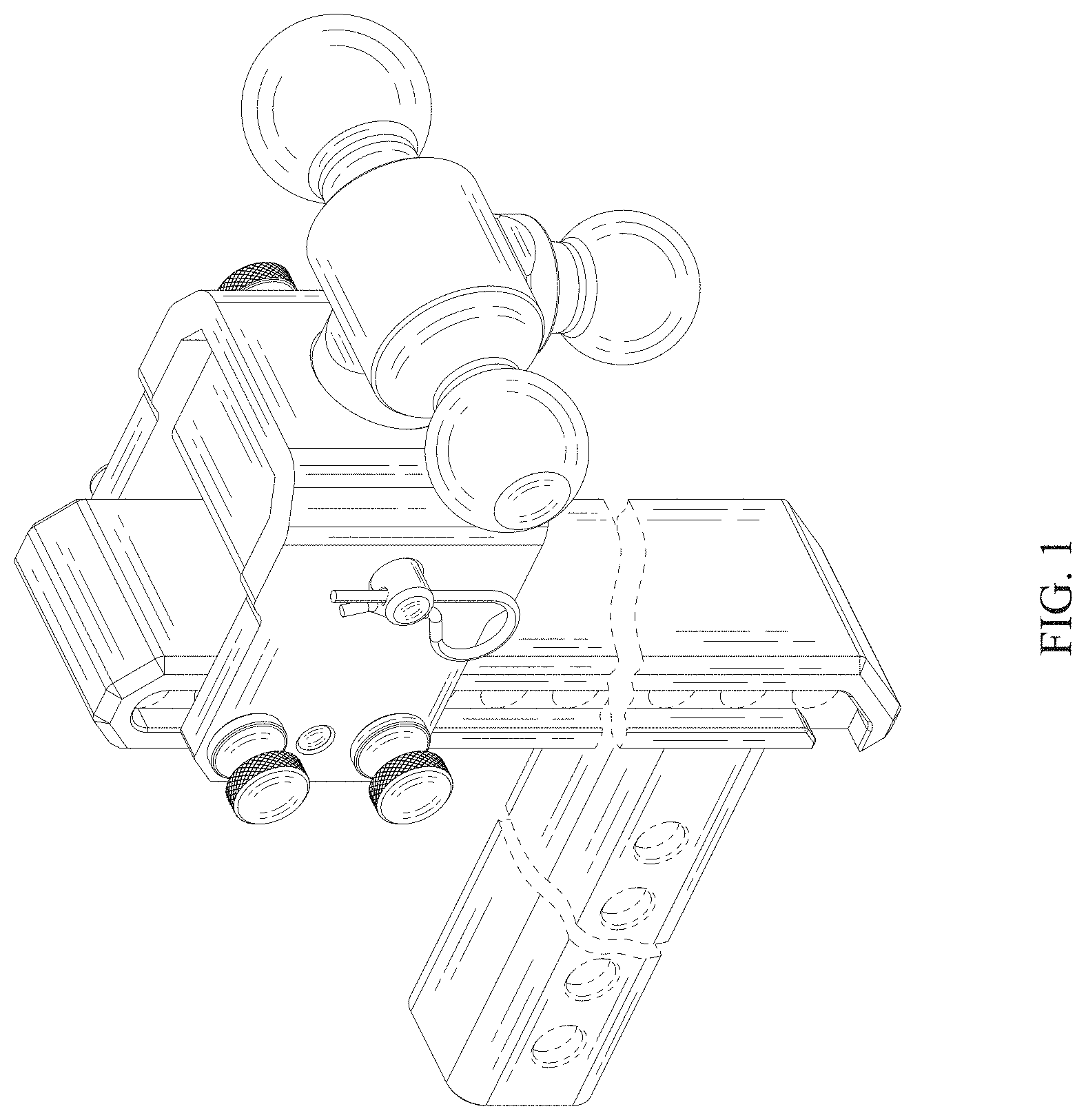 Patent USD0999682 Figure 1 – Trailer hitch draw bar assembly