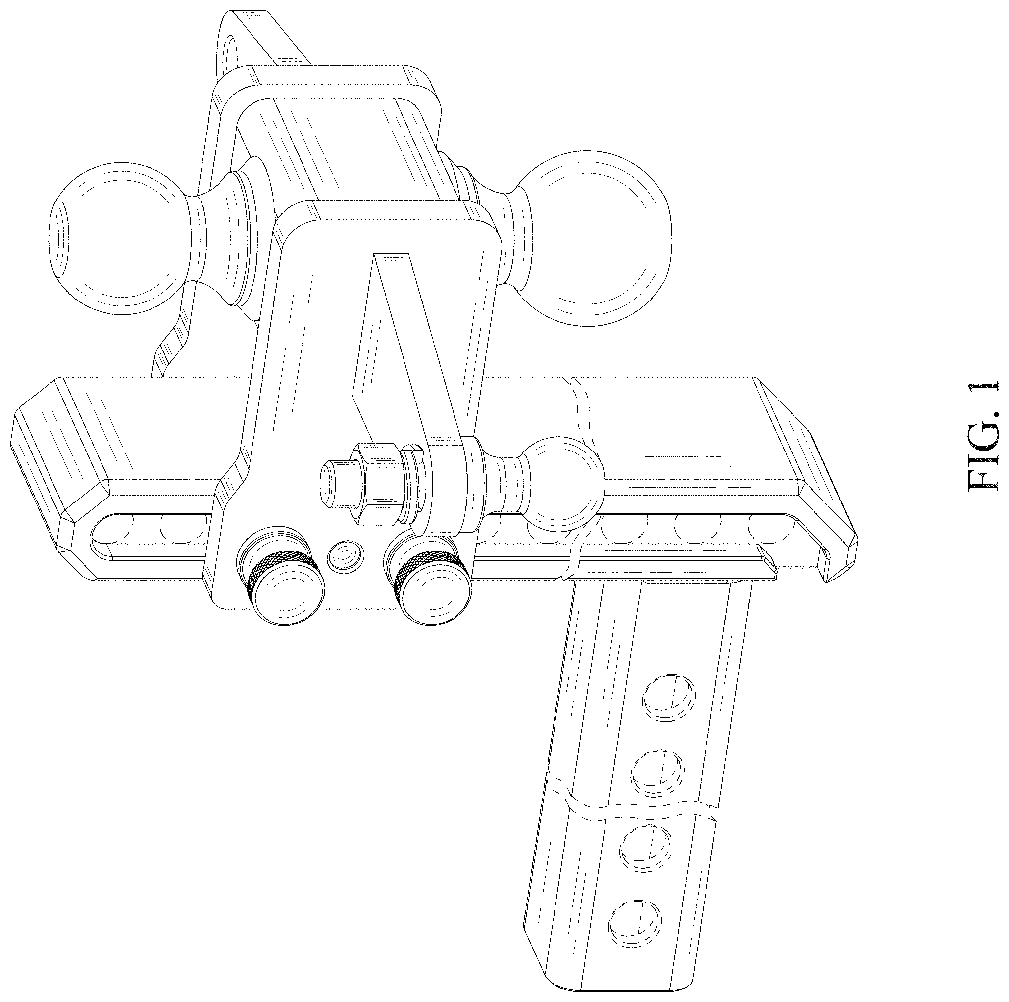 Patent USD0999683 Figure 1 – Adjustable draw bar for trailer hitches