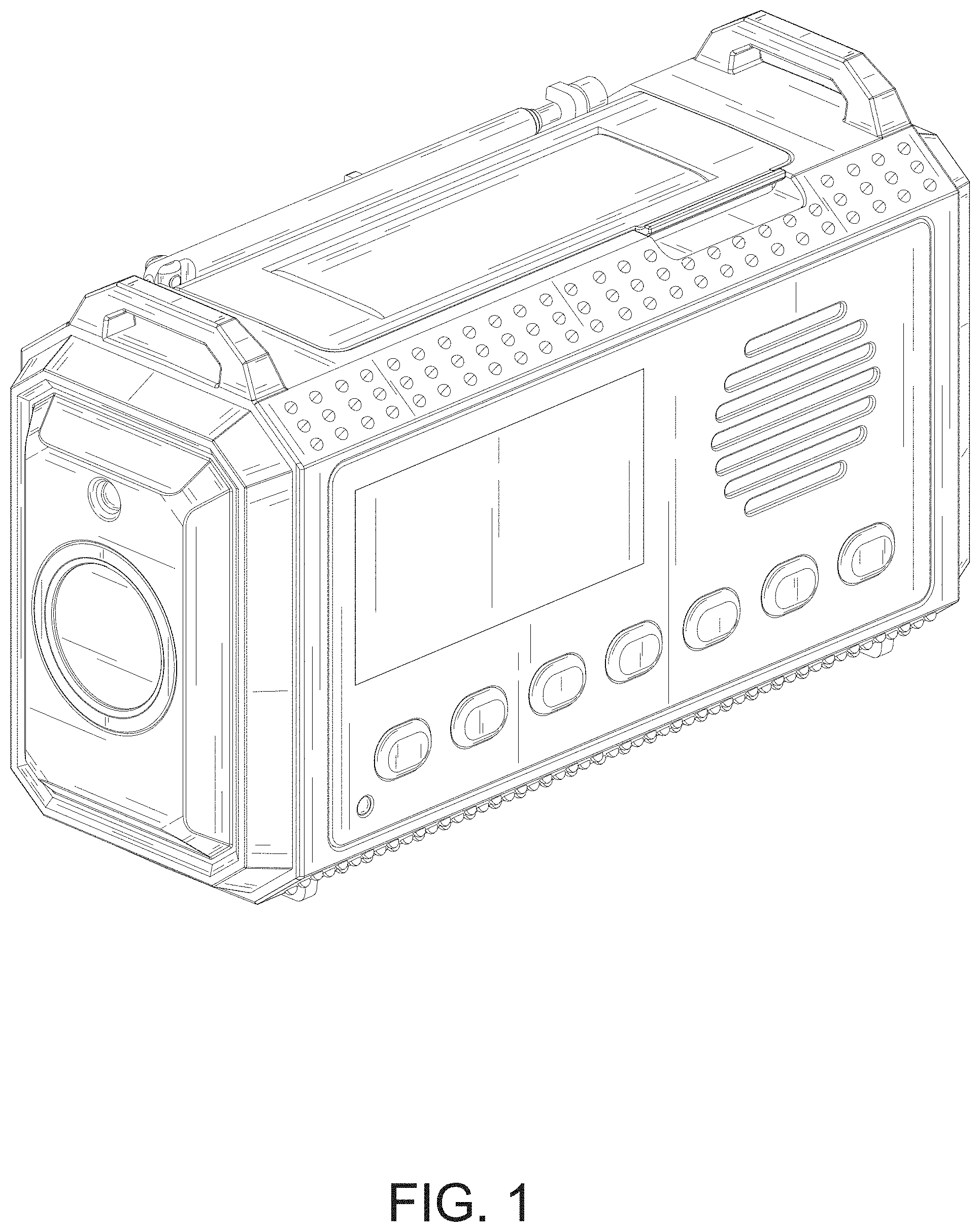 Patent USD0999753 Figure 1 – Emergency radio