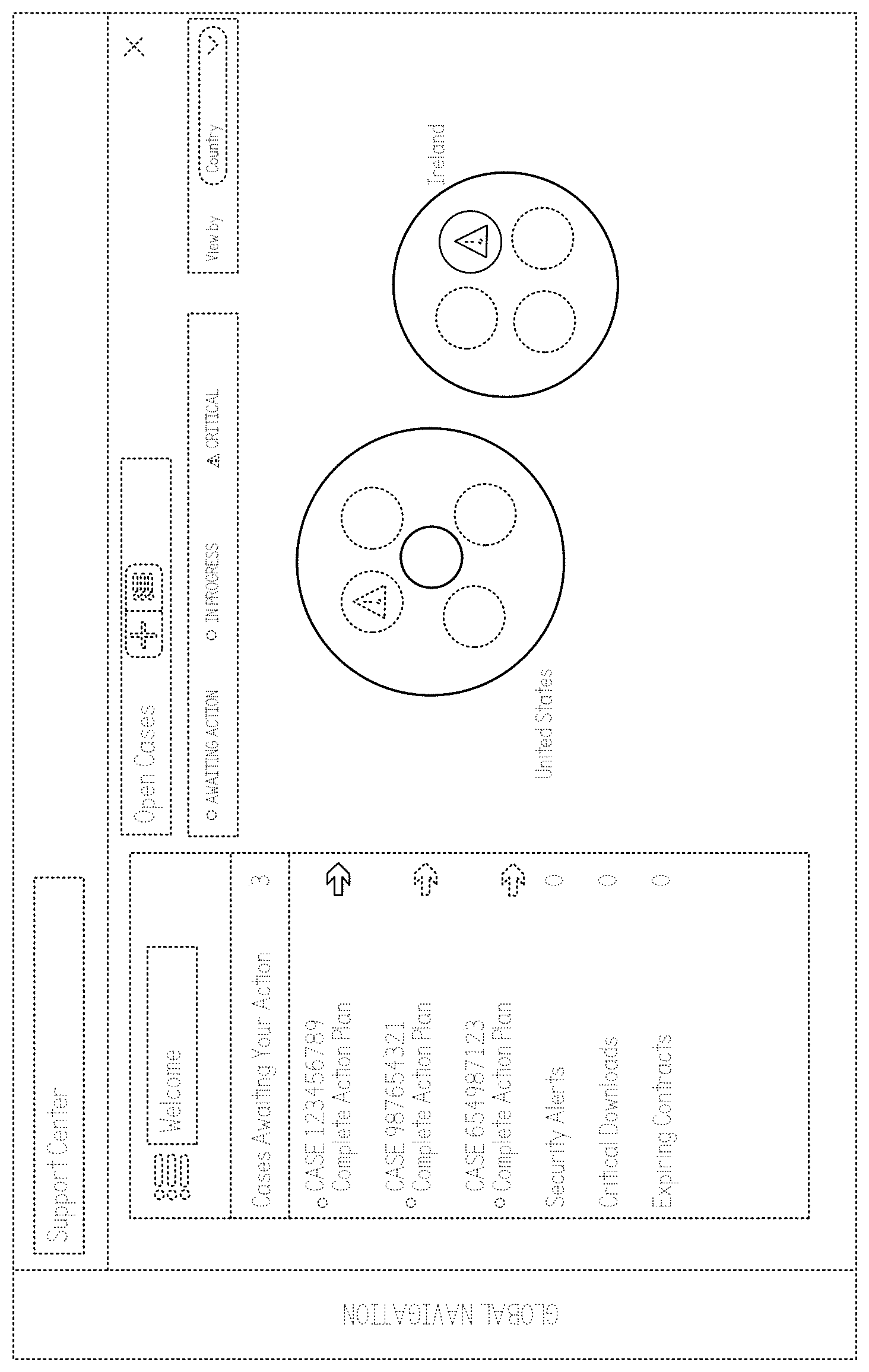 Patent USD0999778 — Display with graphical user interface for surfacing action items — Figure 1