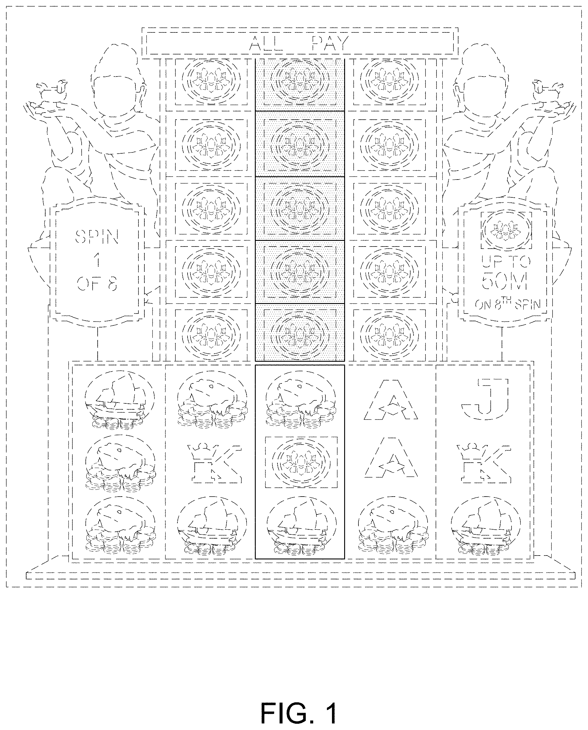 Patent USD0999784 Figure 1 – Display screen or portion thereof with a transitional graphical user interface