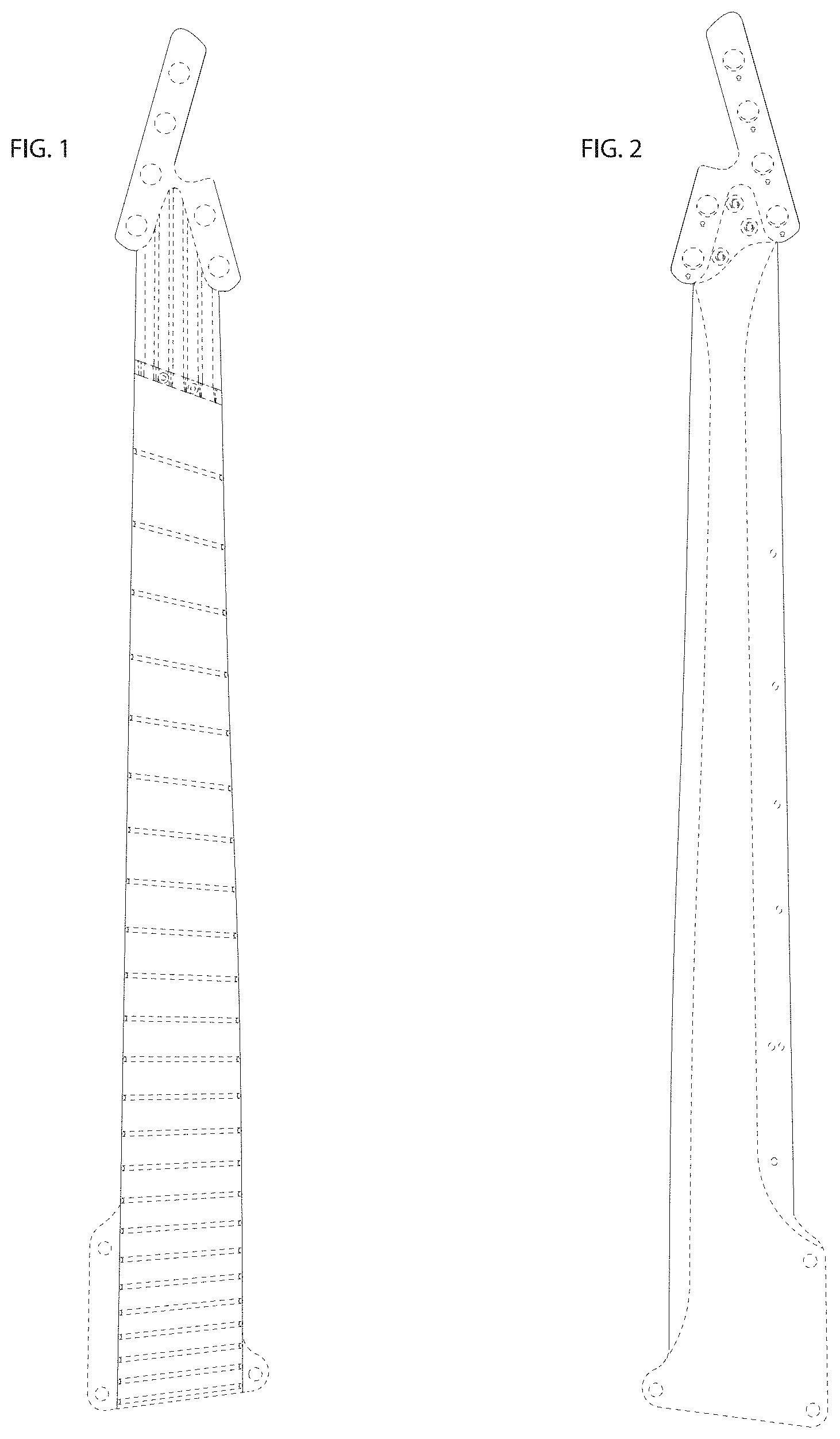 Patent USD0999814 — Guitar neck and head — Figure 1