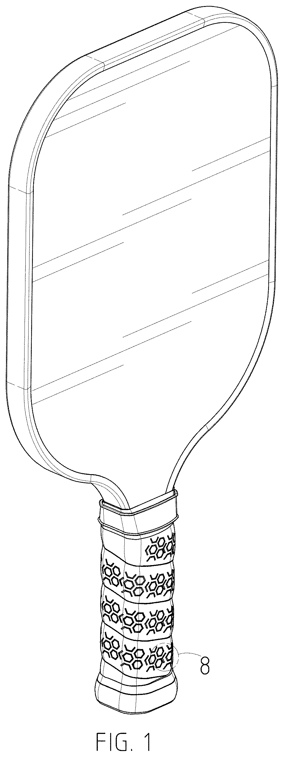 Patent USD0999857 — Pickleball racket — Figure 1