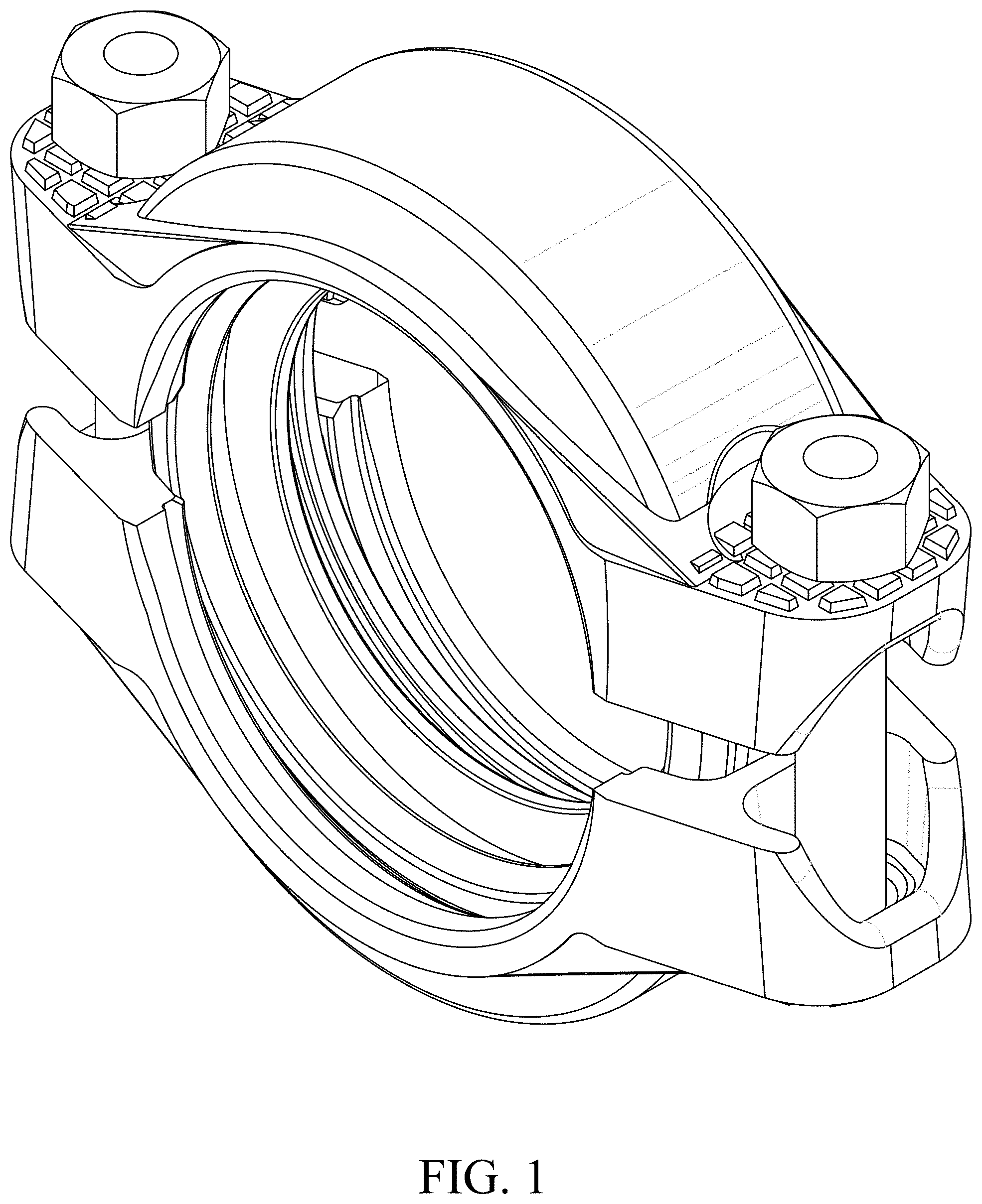 Patent USD0999882 Figure 1 – Pipe coupling