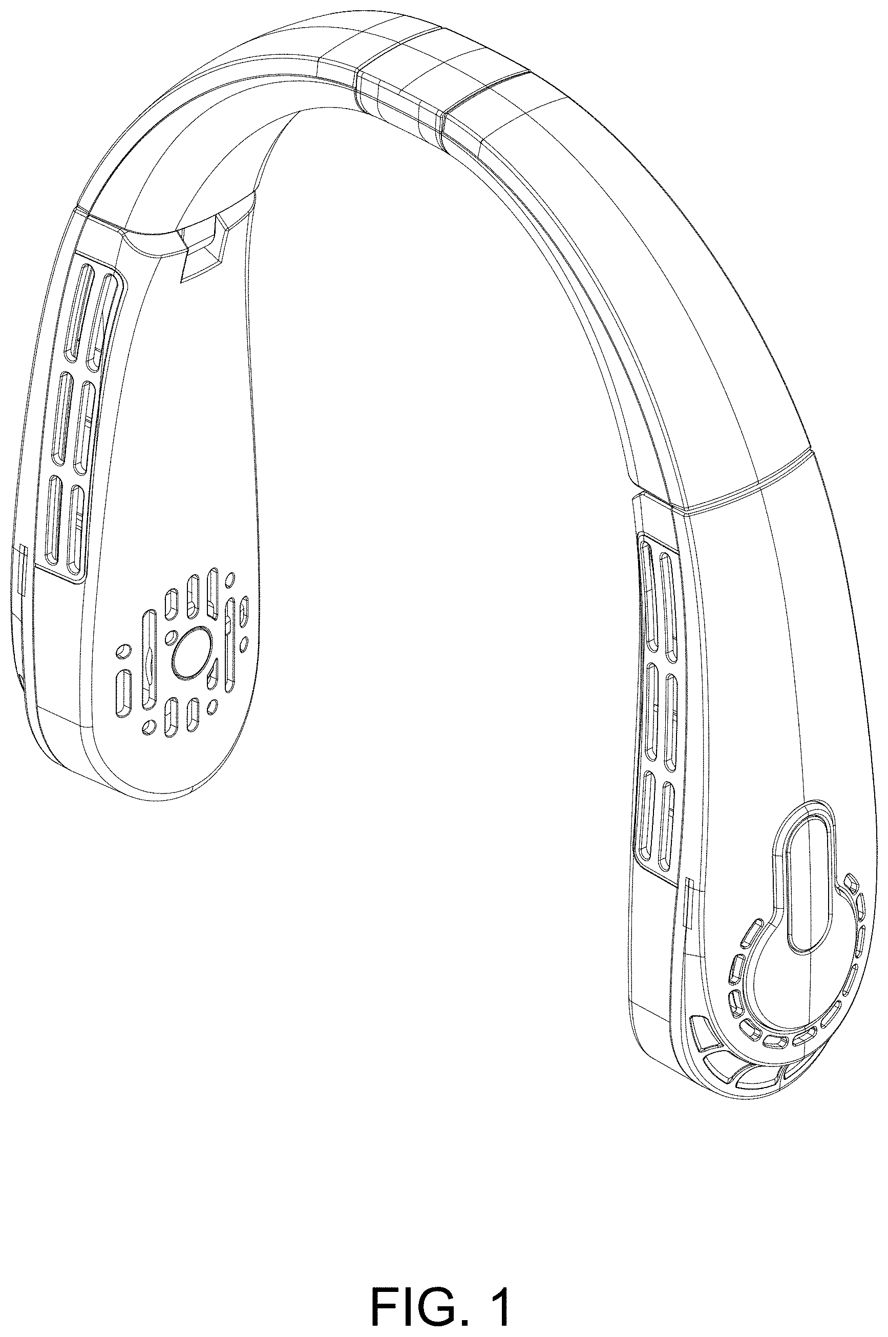 Patent USD0999897 — Hand held and neck hanging fan — Figure 1