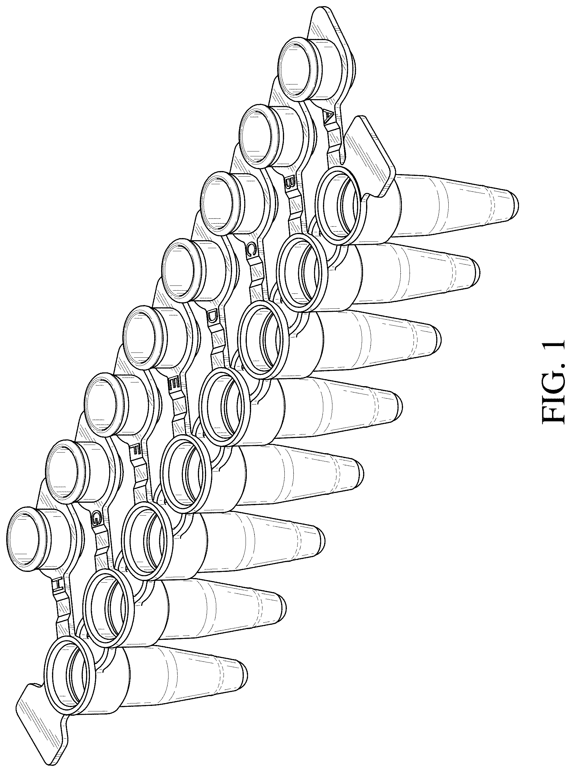 Patent USD0999932 — Tube strips with caps — Figure 1