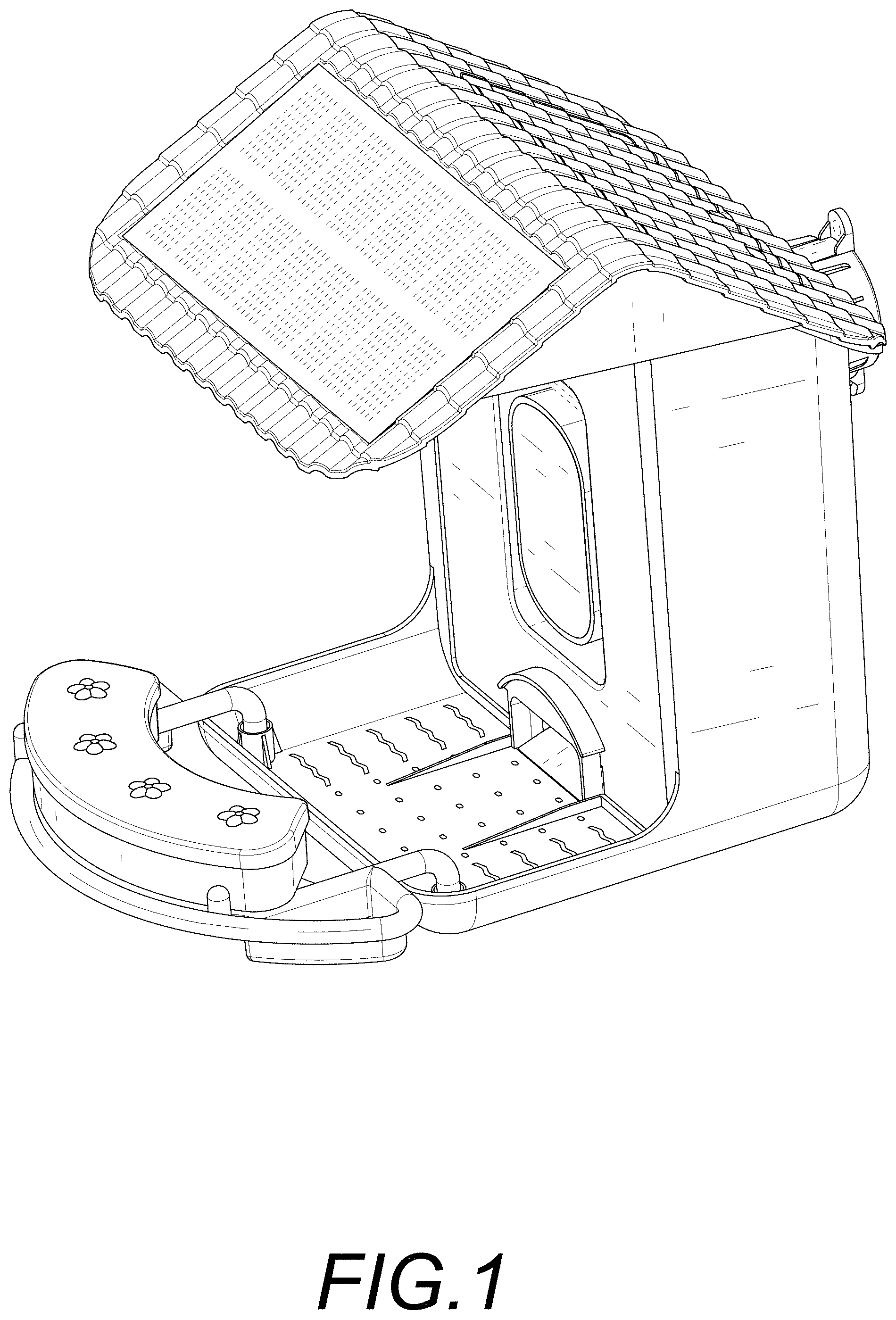 Patent USD1000005 Figure 1 – Bird feeder