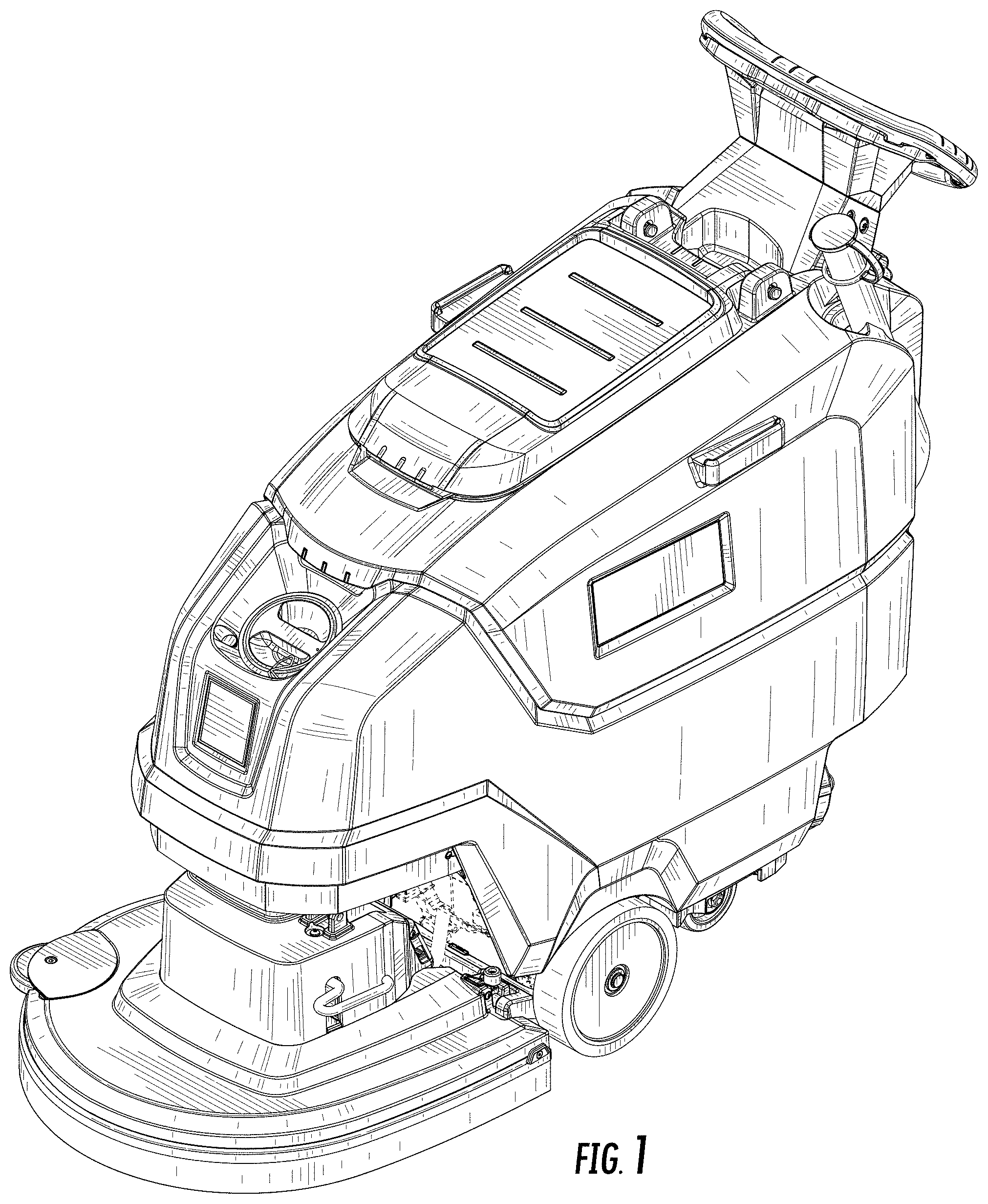 Patent USD1000023 — Machine for cleaning floors — Figure 1