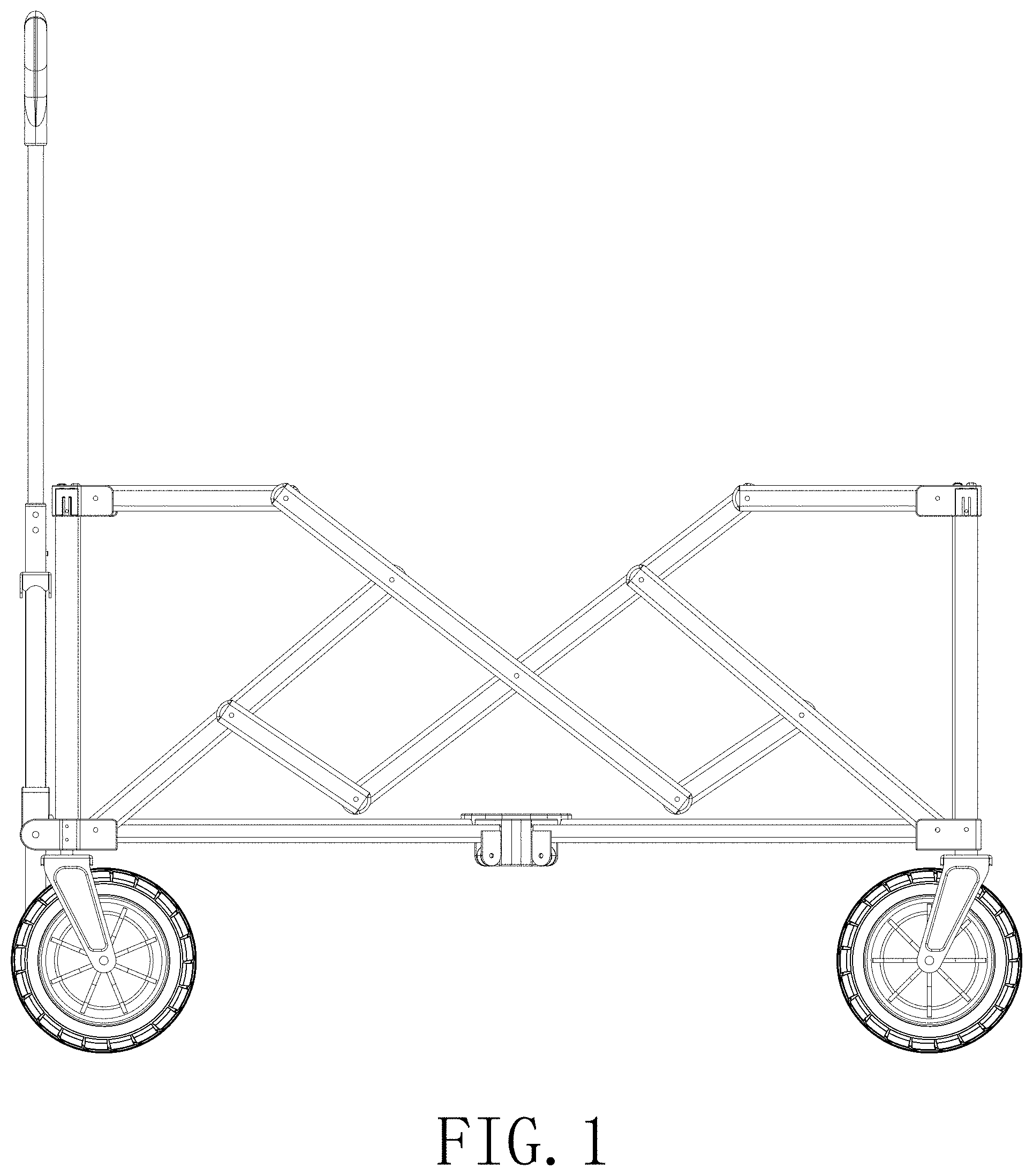 Patent USD1000032 Figure 1 – Foldable camp cart