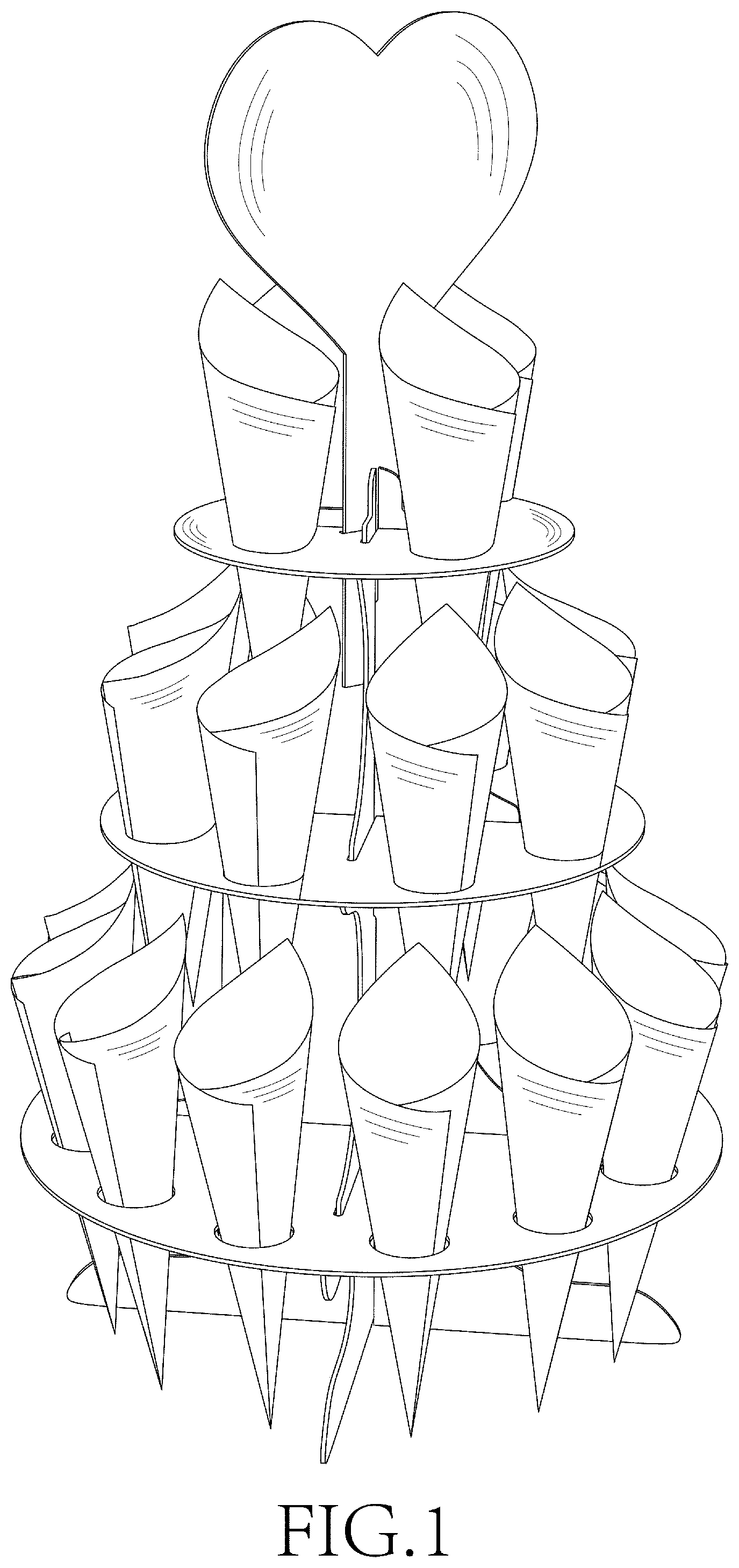 Patent USD1000034 — Cone holder — Figure 1