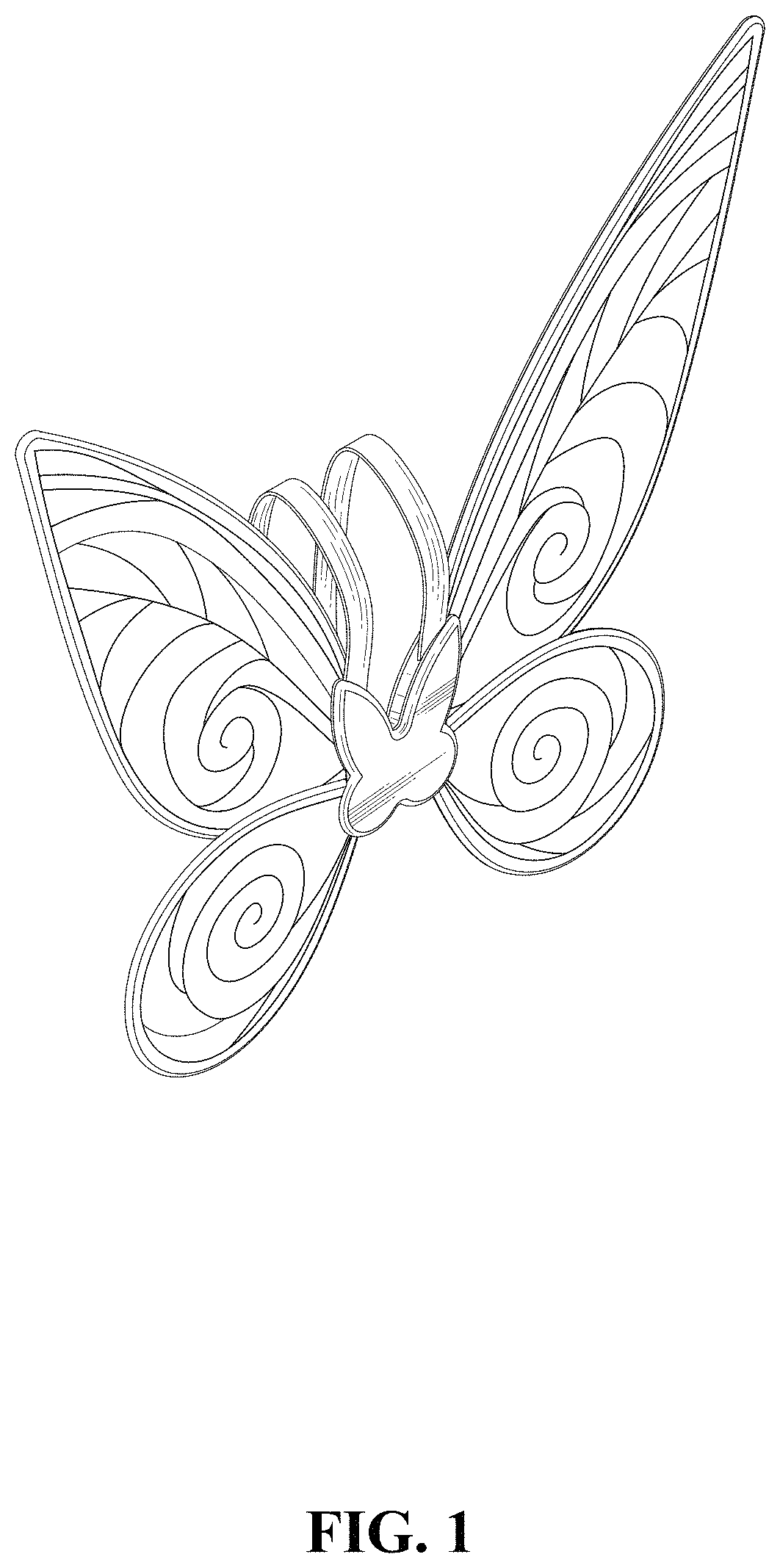 Patent USD1000040 — Fairy wings — Figure 1
