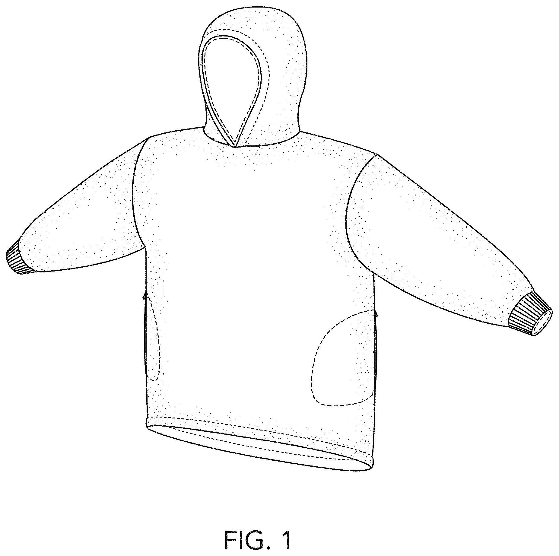 Patent USD1000041 Figure 1 – Wearable blanket
