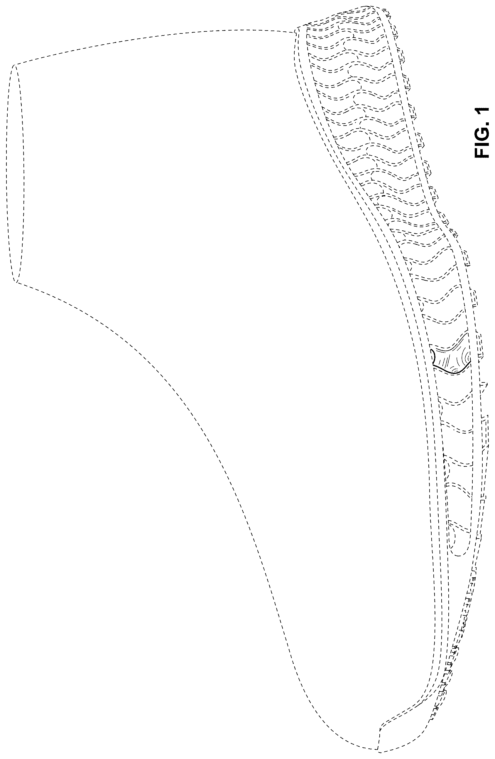 Patent USD1000065 Figure 1 – Shoe