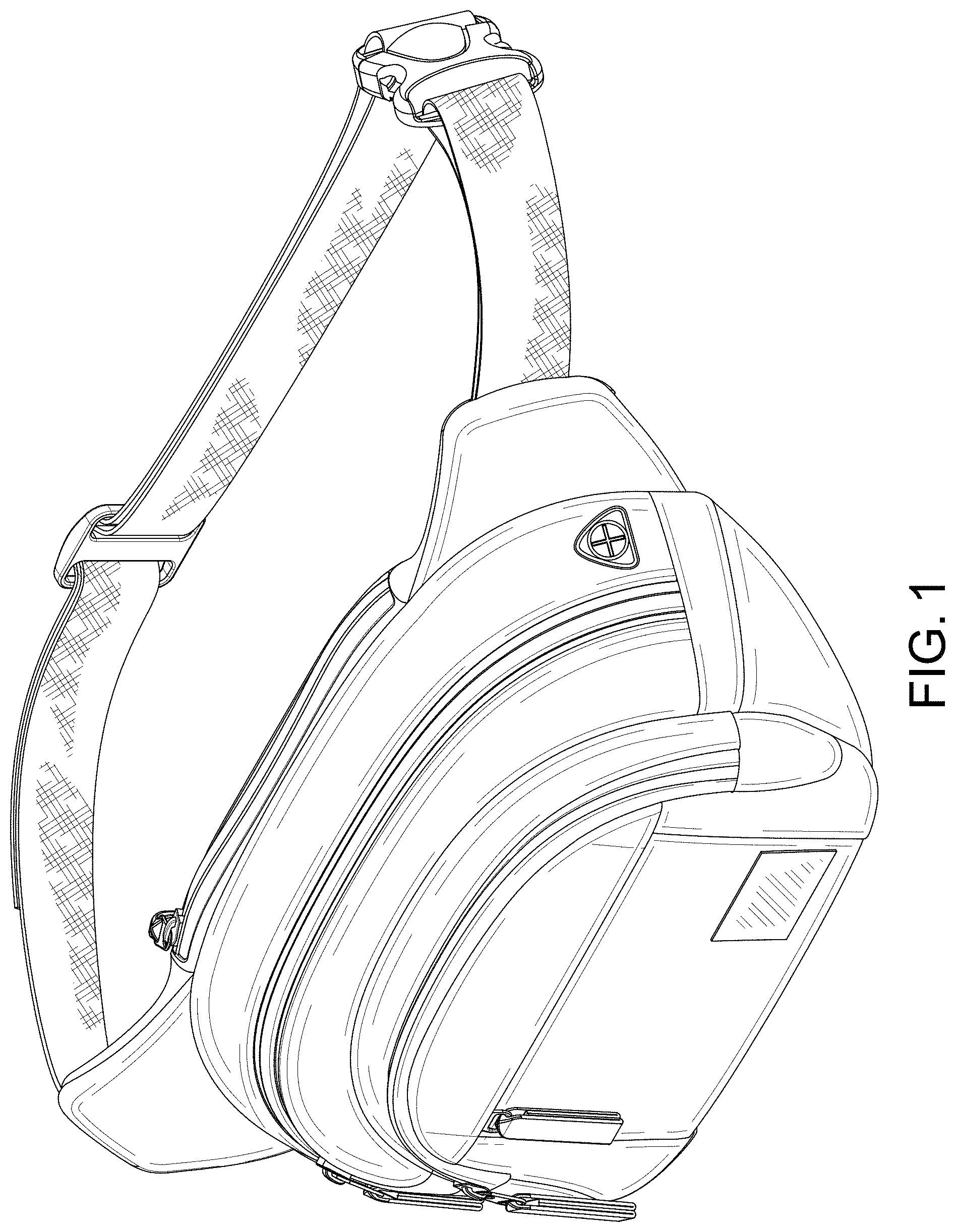 Patent USD1000102 Figure 1 – Waist bag