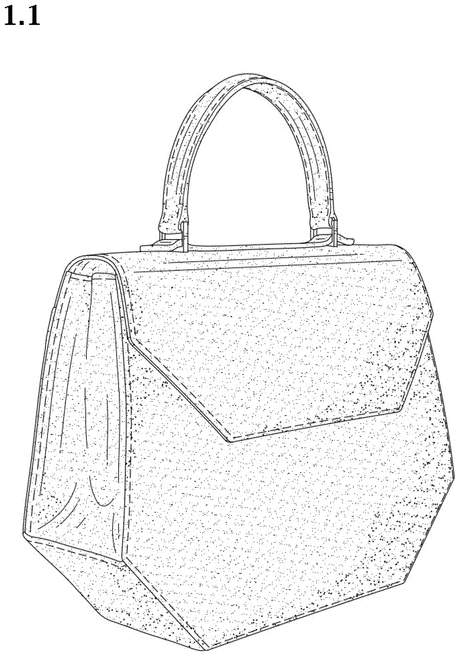 Patent USD1000109 Figure 1 – Handbag