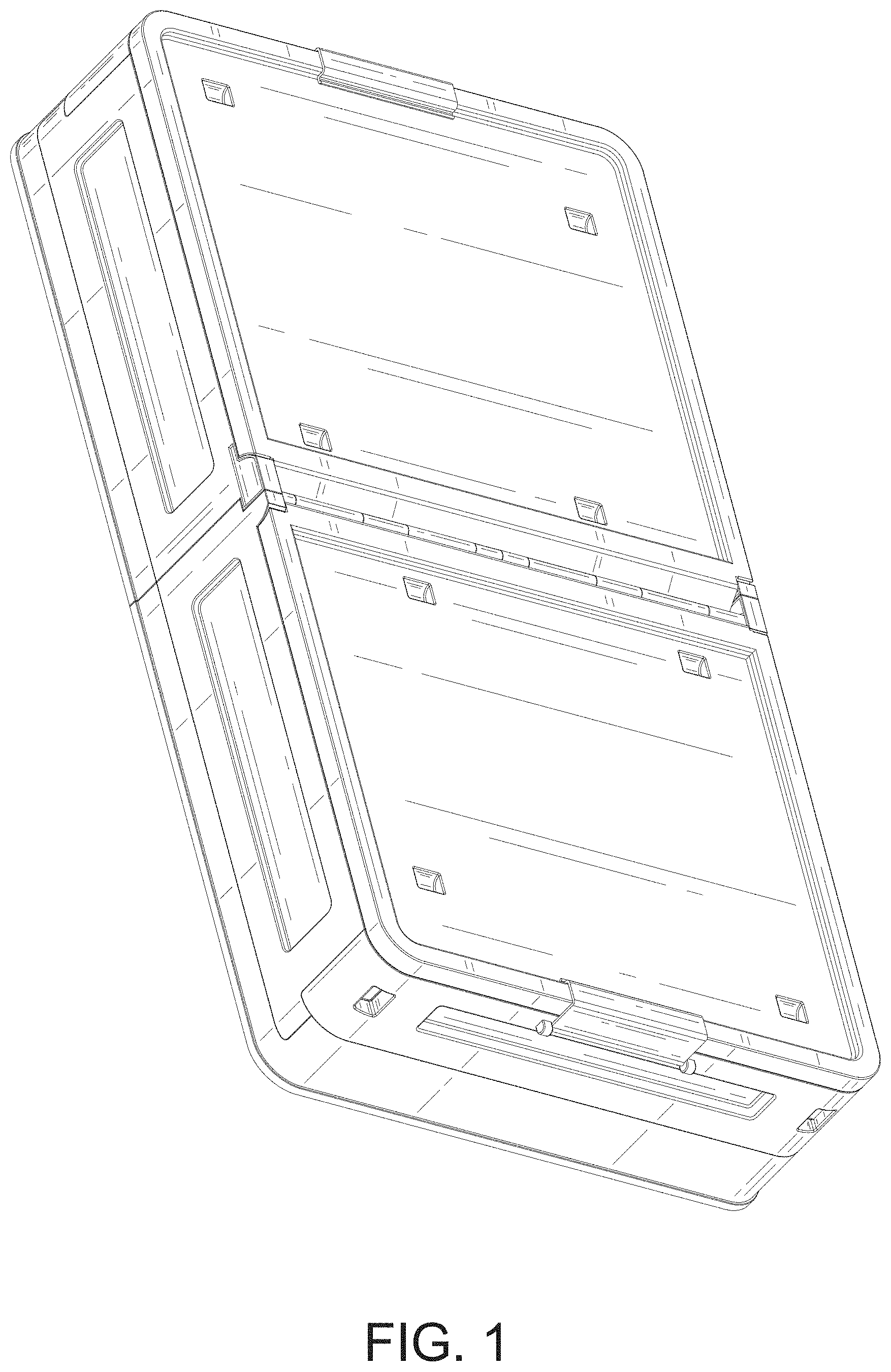 Patent USD1000119 Figure 1 – Collapsible bottom storage box