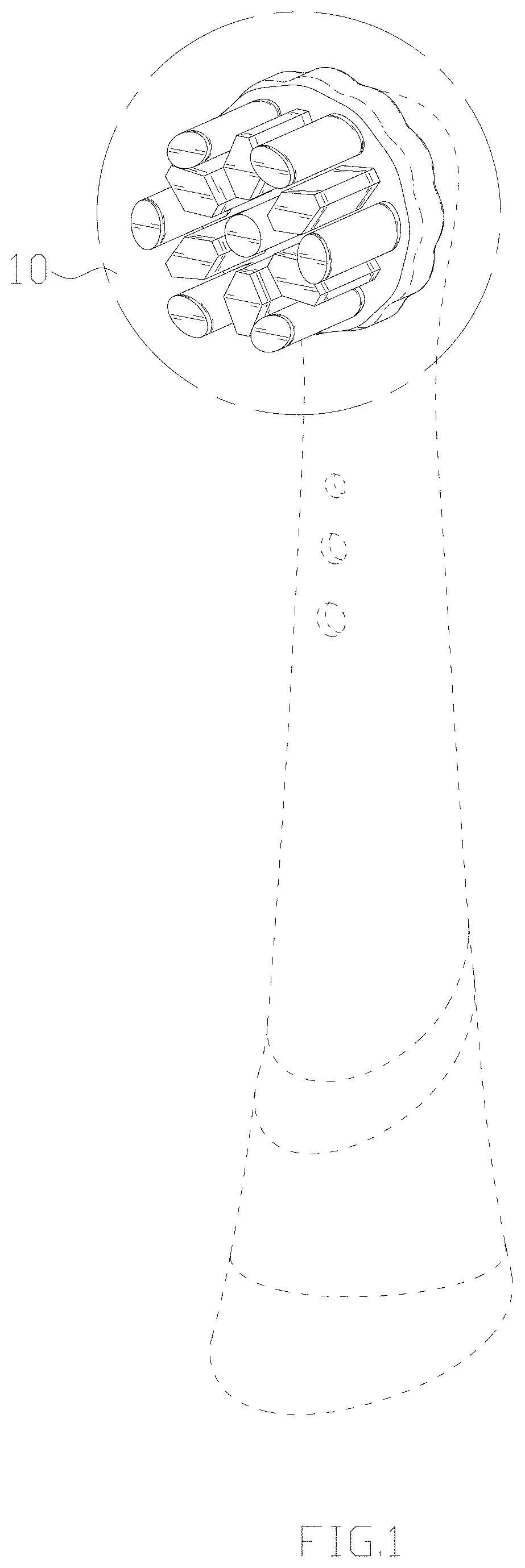 Patent USD1000128 Figure 1 – Toothbrush head