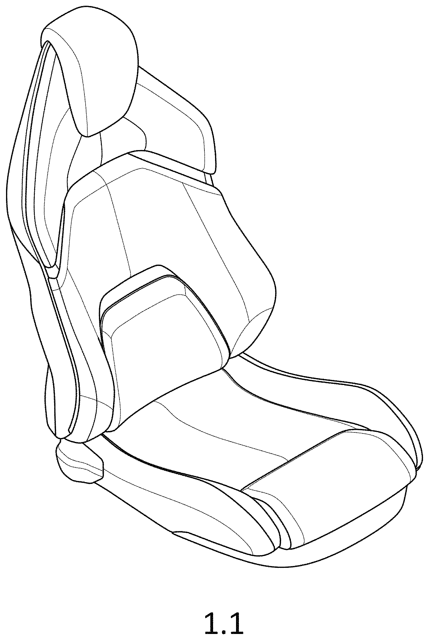 Patent USD1000140 — Vehicle seat — Figure 1