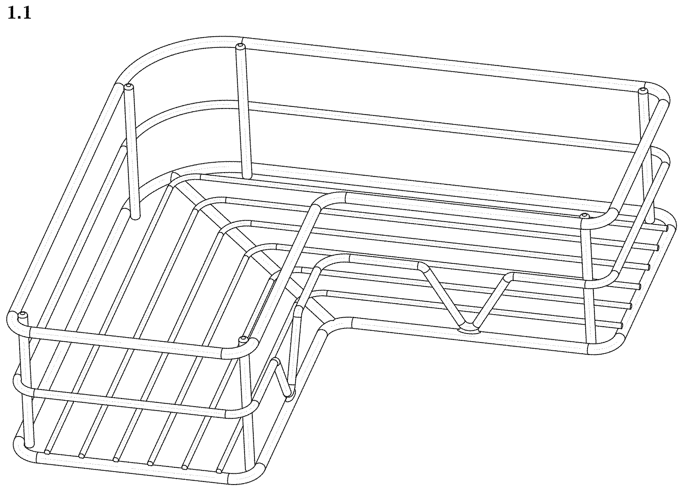 Patent USD1000158 — Bathroom shelf — Figure 1