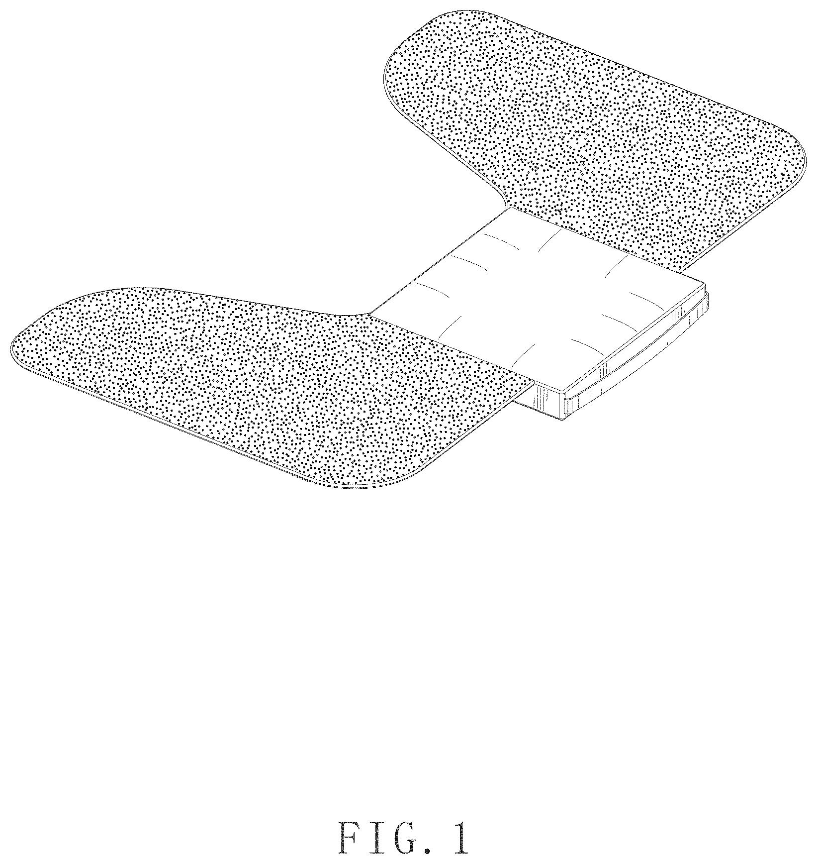 Patent USD1000163 — Combined blanket with cushion — Figure 1