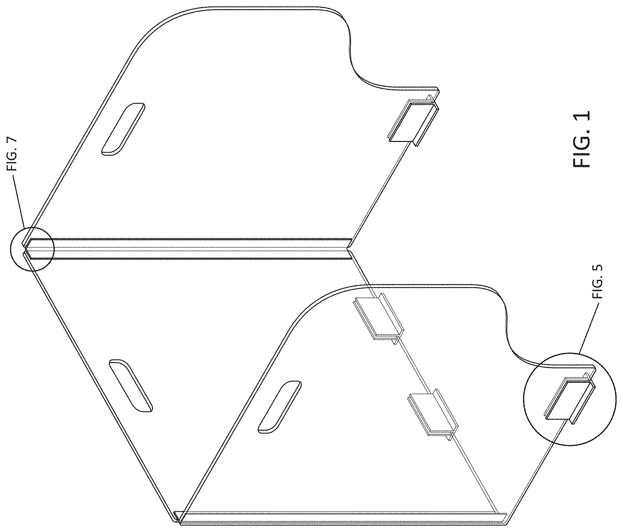 Patent USD1000164 — Tabletop protective shield — Figure 1