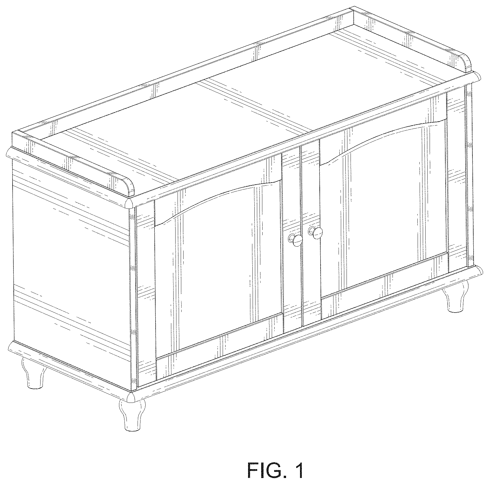 Patent USD1000165 — Shoes storage bench — Figure 1