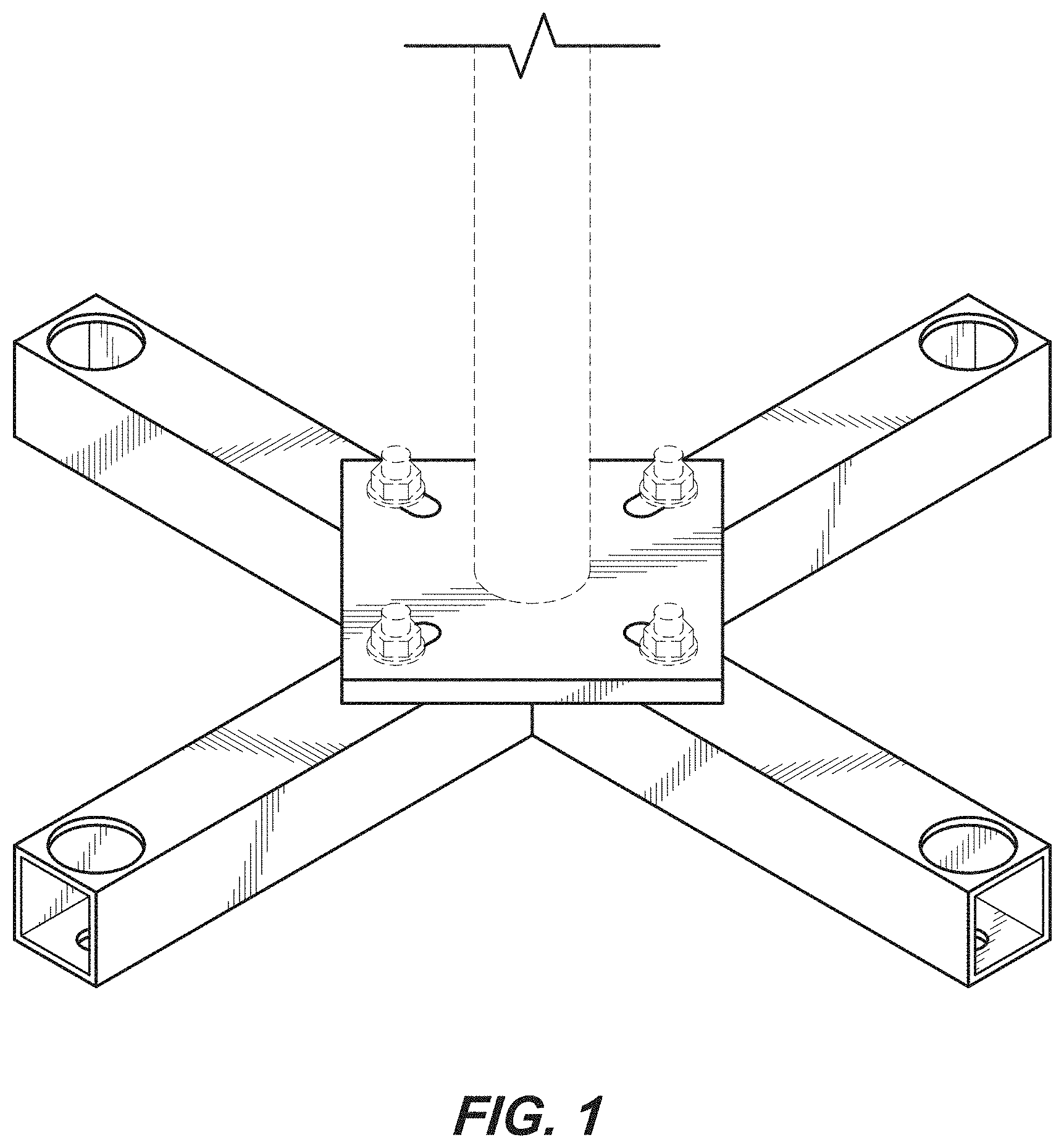 Patent USD1000178 — Round pole base — Figure 1