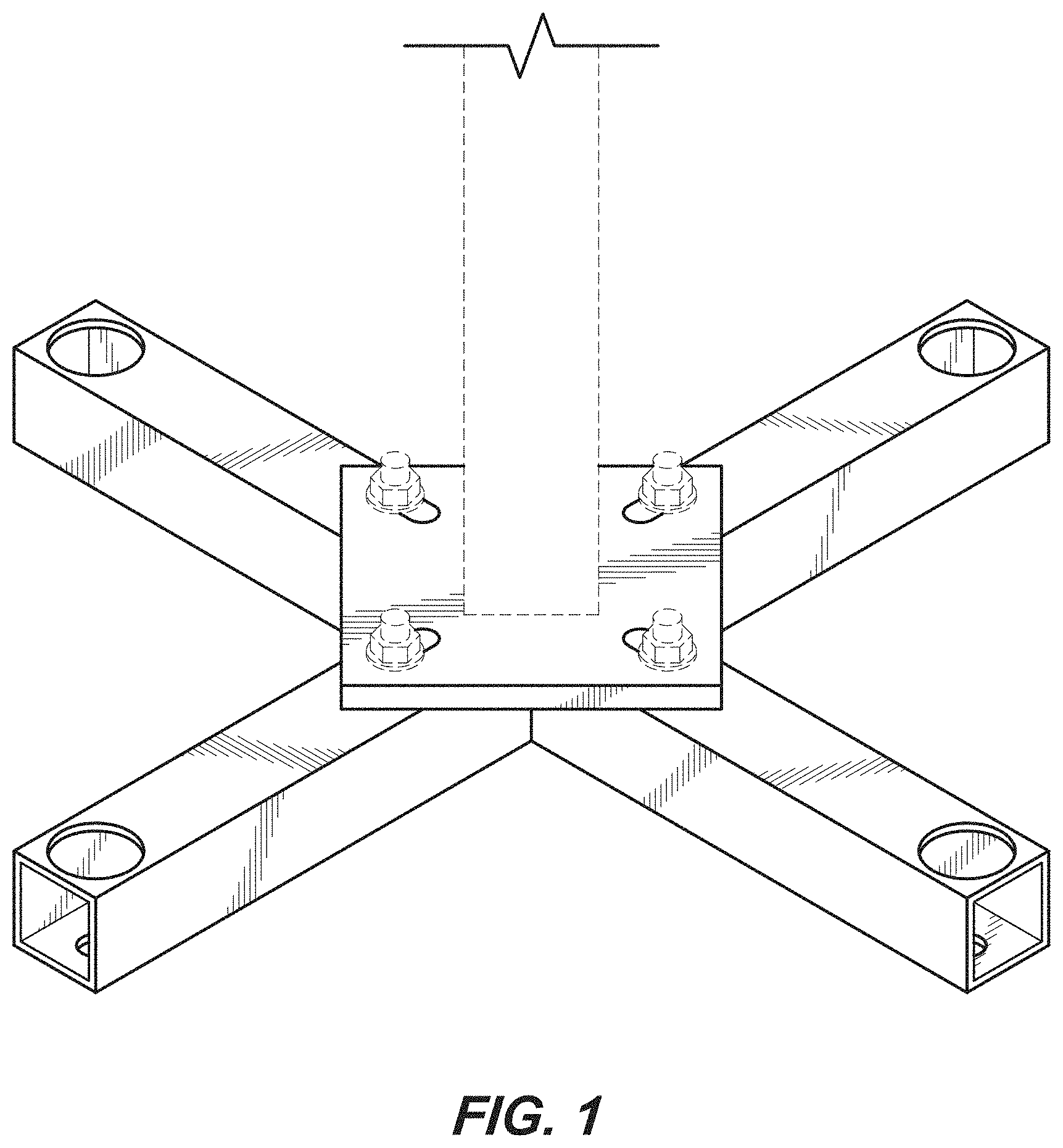 Patent USD1000179 — Square pole base — Figure 1