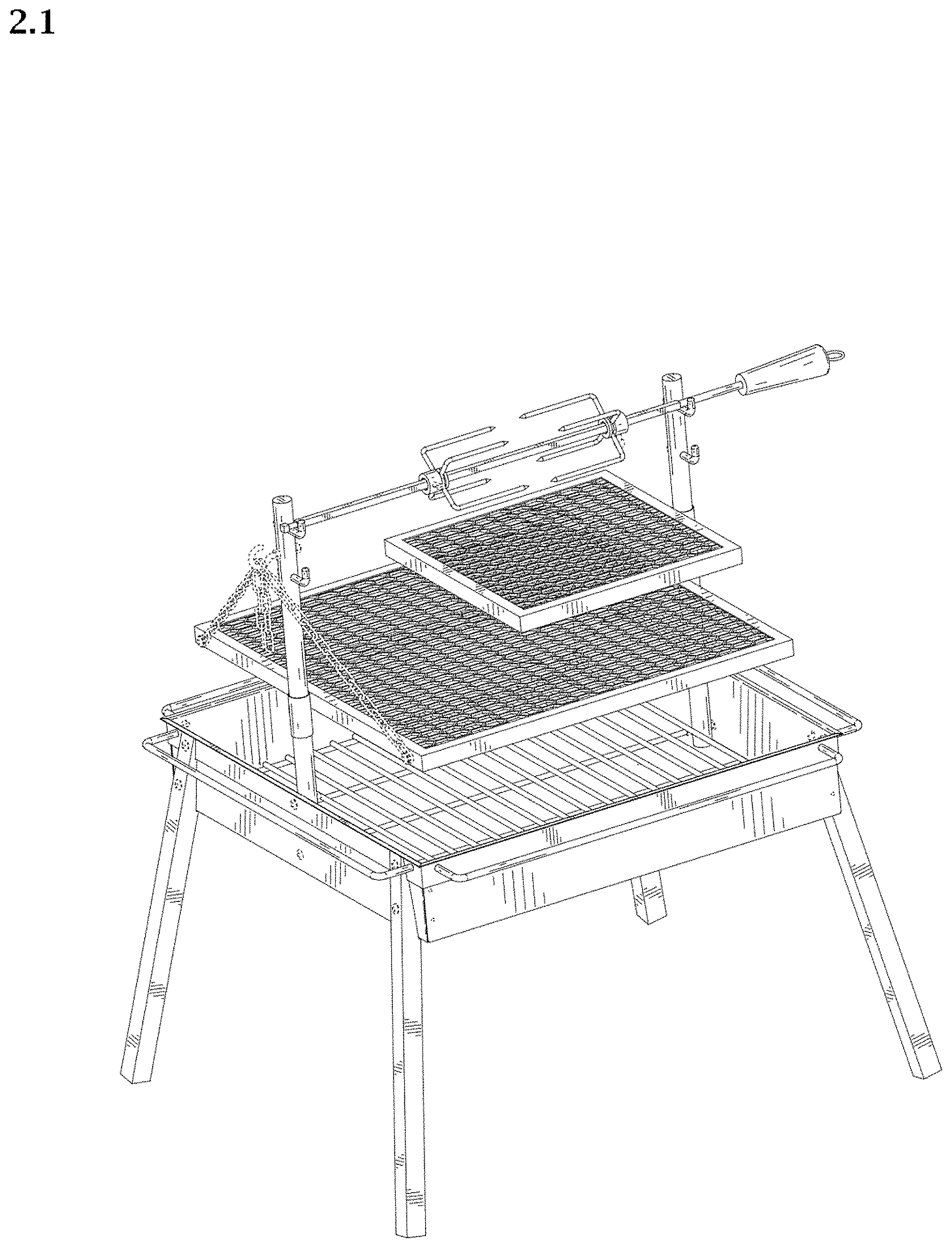Patent USD1000189 — Barbecue toolset — Figure 1