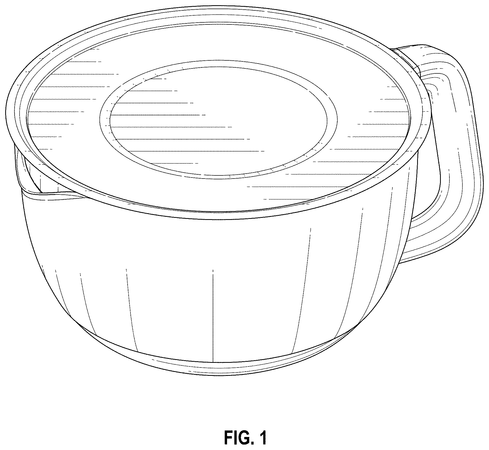 Patent USD1000213 — Mixing bowl and lid — Figure 1