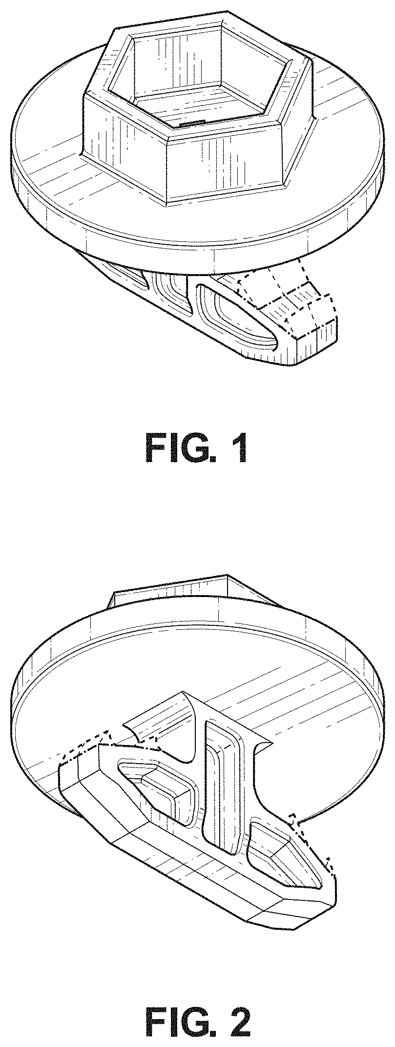 Patent USD1000263 — Connector for expanded cell confinement web with polygon handle — Figure 1