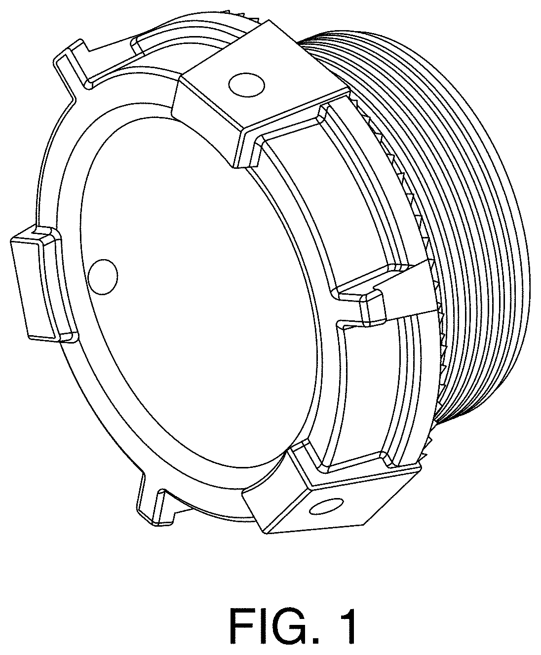 Patent USD1000264 Figure 1 – Conduit nipple grounding bushing